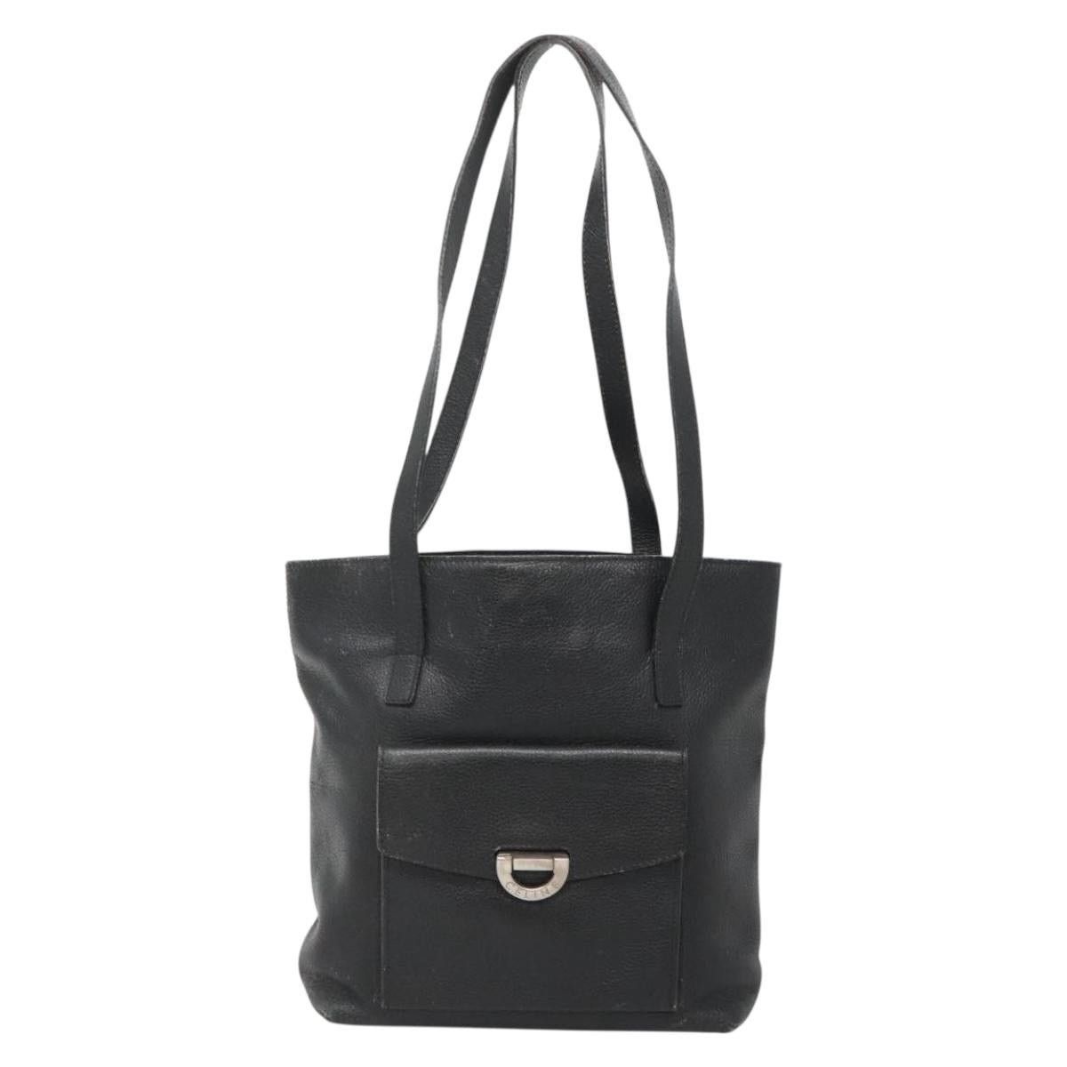 Celine CELINE Shoulder Bag Leather Black Silver Size ONE SIZE - 2 Thumbnail