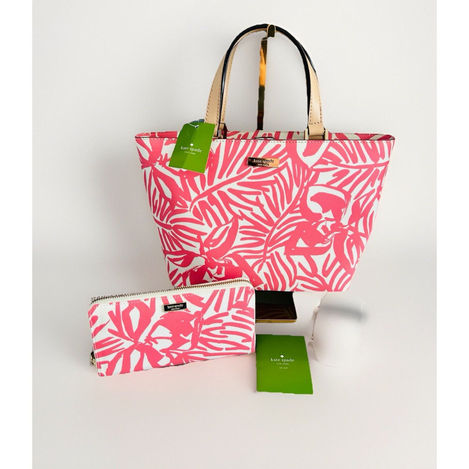 Kate Spade Kate Spade Jules Grant Street Juno Satchel Wallet Palms Pink Size ONE SIZE - 1 Thumbnail