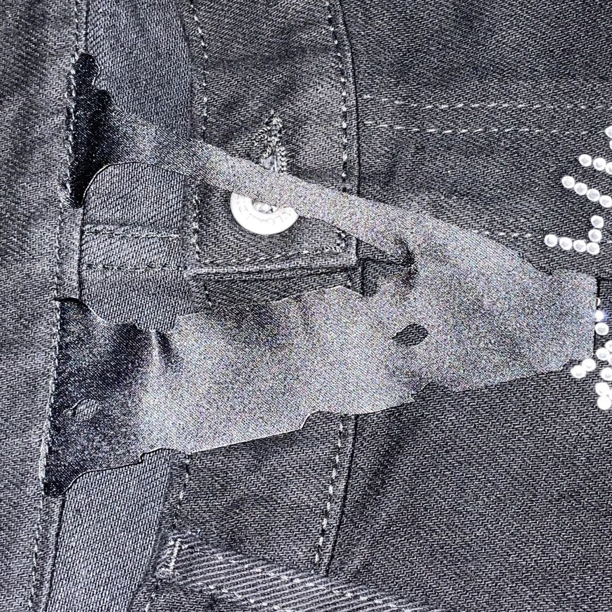 Vlone Vlone Stacked Clear Crystal Rhinestones Denim Jeans Black Size US 36 / EU 52 - 7 Thumbnail