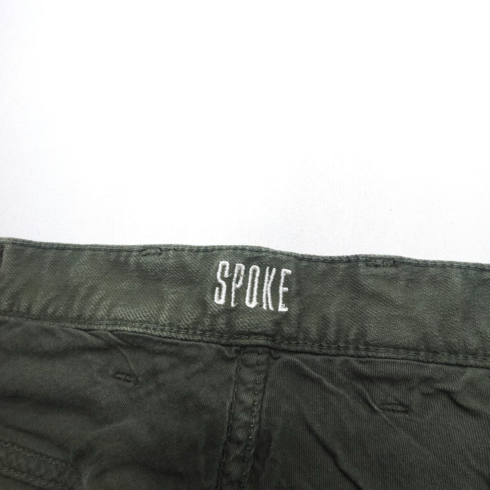 Denime SPoke London Jeans 37 x 34 Denim Regular Straight Mens Green Stretch 5-Pocket London Theme Regular Waist 37in Inseam 34in Mens Jeans Size US 37 - 6 Thumbnail