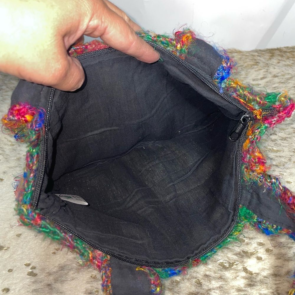 Other Multicolor Boho Fringe Hemp/Silk Blend Purse Size ONE SIZE - 4 Thumbnail