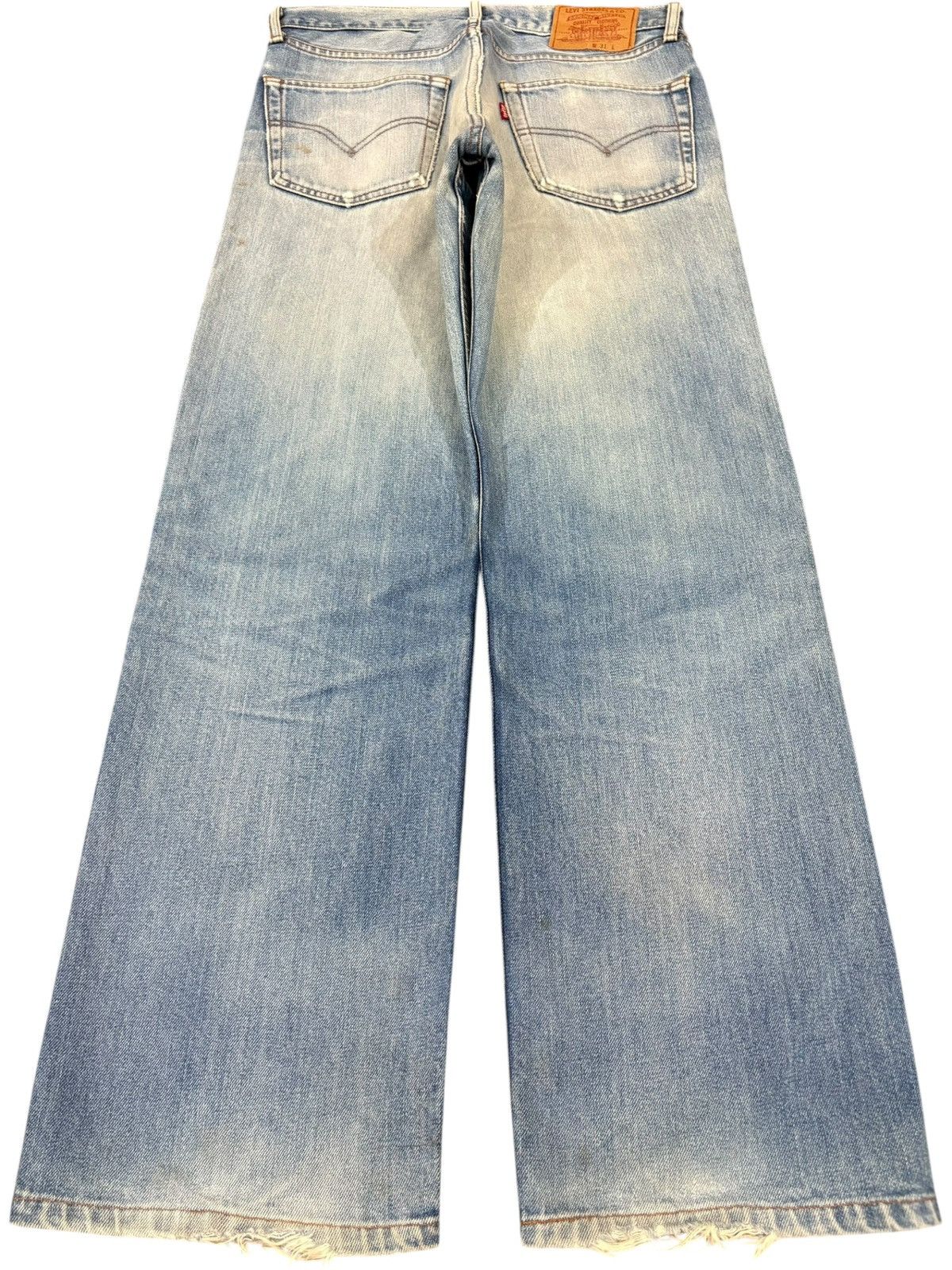 Levi's Vintage 90s Levis Light Wash Distressed Loose Jeans Size US 31 - 2 Thumbnail