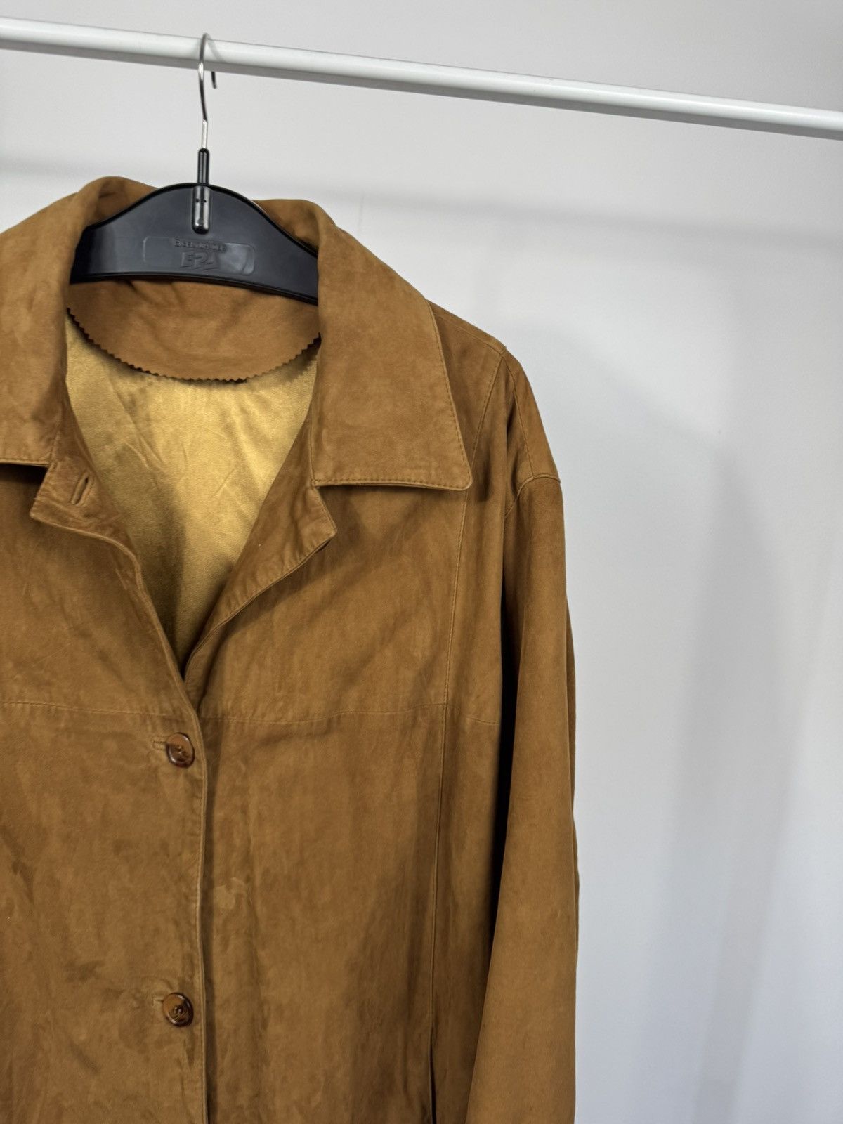 Leather Vintage Brown Suede Leather Trench Coat Jacket Men’s Coat Size US L / EU 52-54 / 3 - 4 Thumbnail