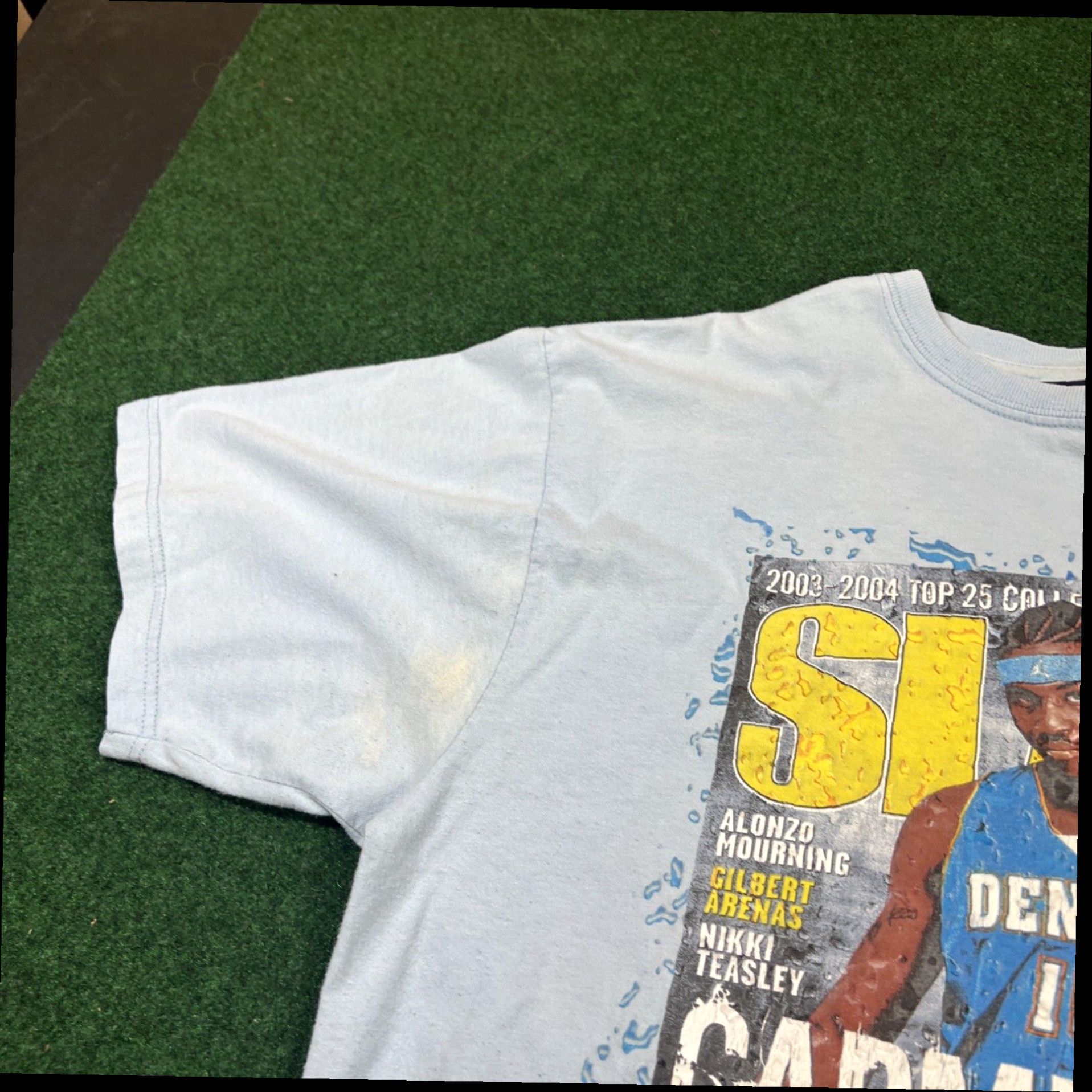 Vintage Carmelo Anthony SLAM Magazine Cover Shirt Vintage Slam Brand ￼Large VERY RARE Size US L / EU 52-54 / 3 - 7 Thumbnail
