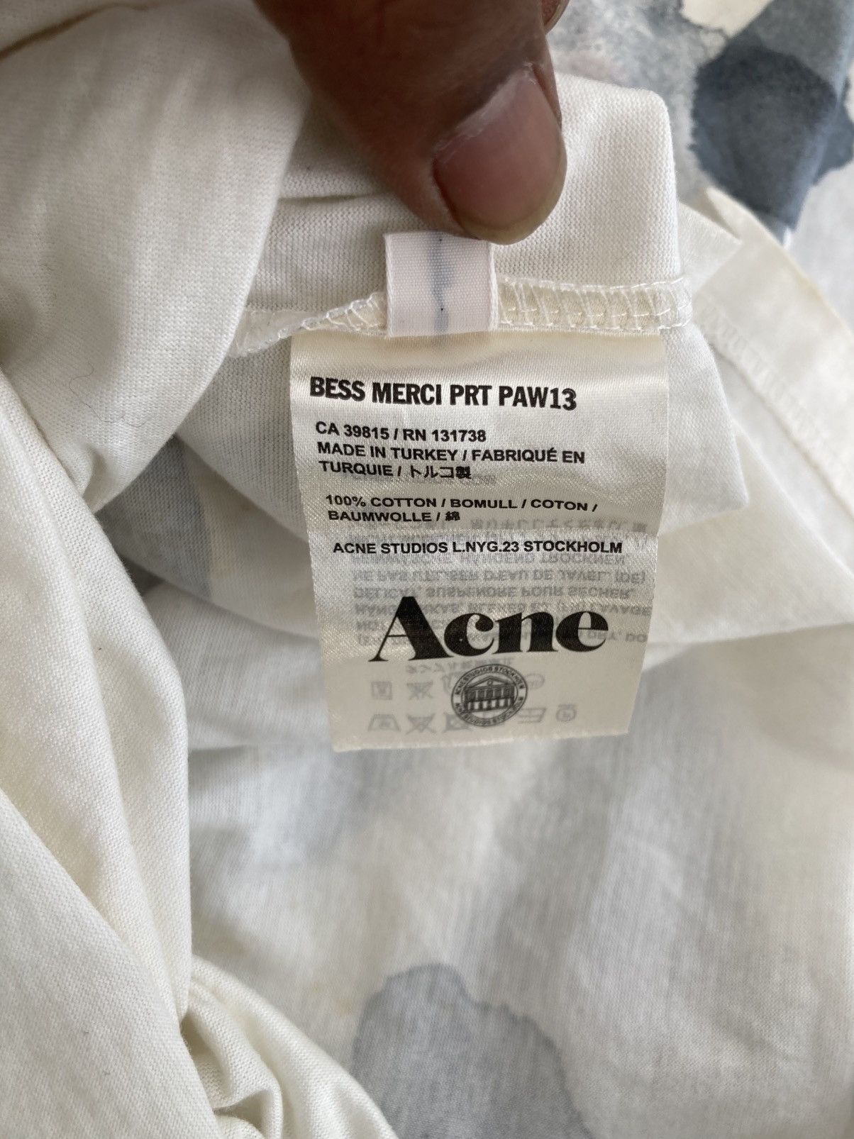 Acne Studios Acne Studios BESS MERCI PRT PAW13 Flowe Print oversize tee Size US M / EU 48-50 / 2 - 10 Thumbnail