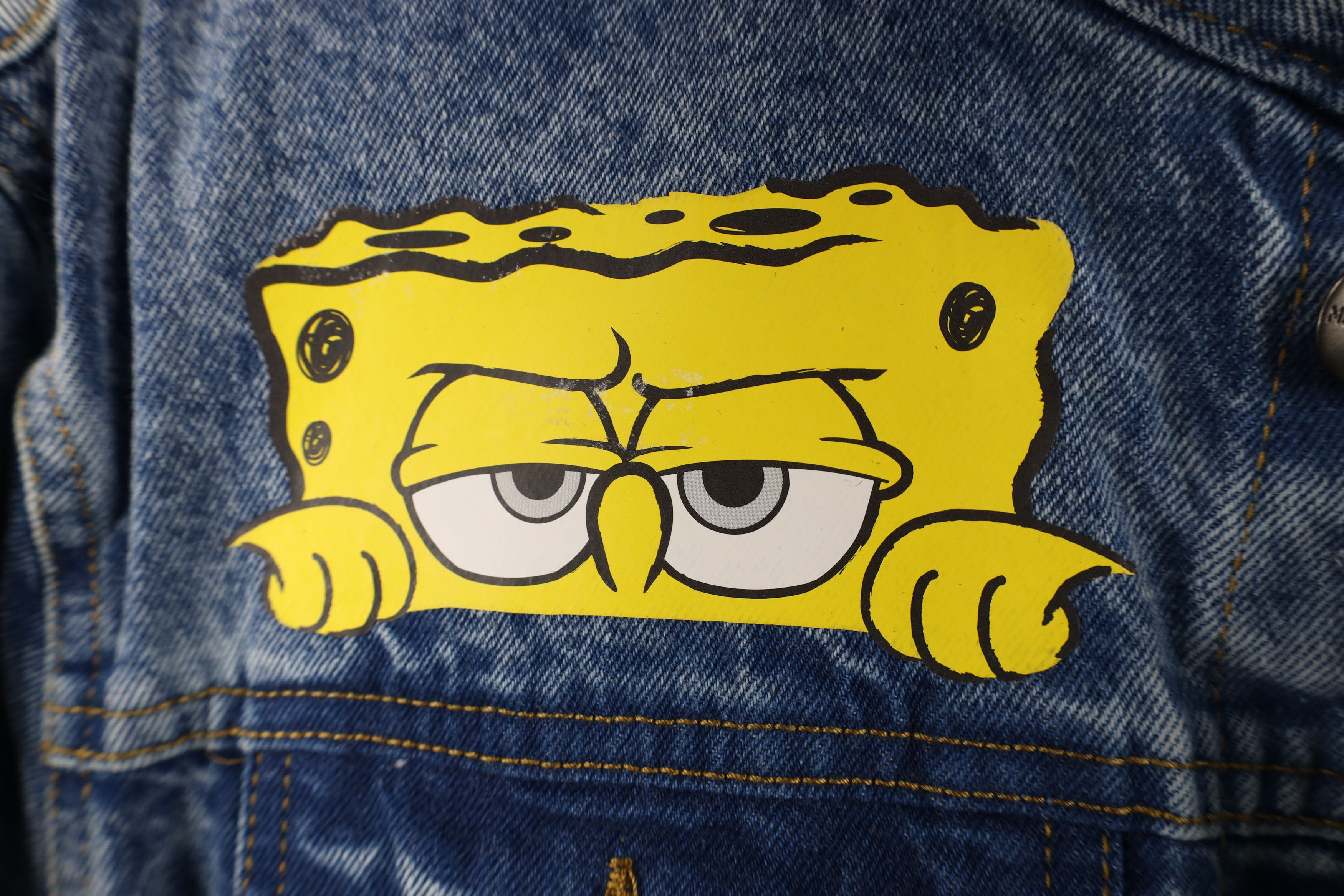 Vintage New Members Only x Nickelodeon Squarepants Denim Jacket Size US M / EU 48-50 / 2 - 4 Thumbnail