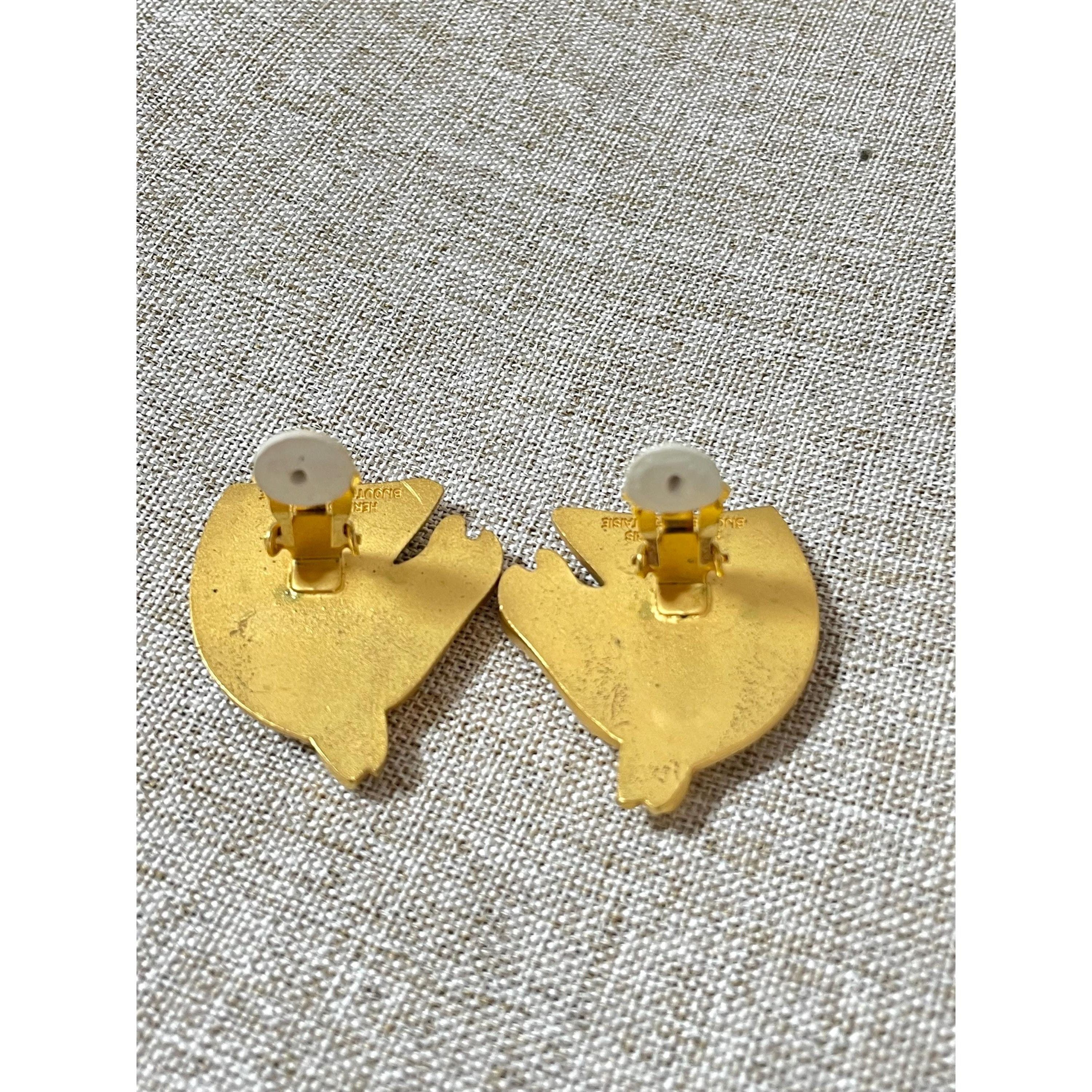 Hermes Vintage HERMES gold tone horse earrings. Size ONE SIZE - 6 Thumbnail