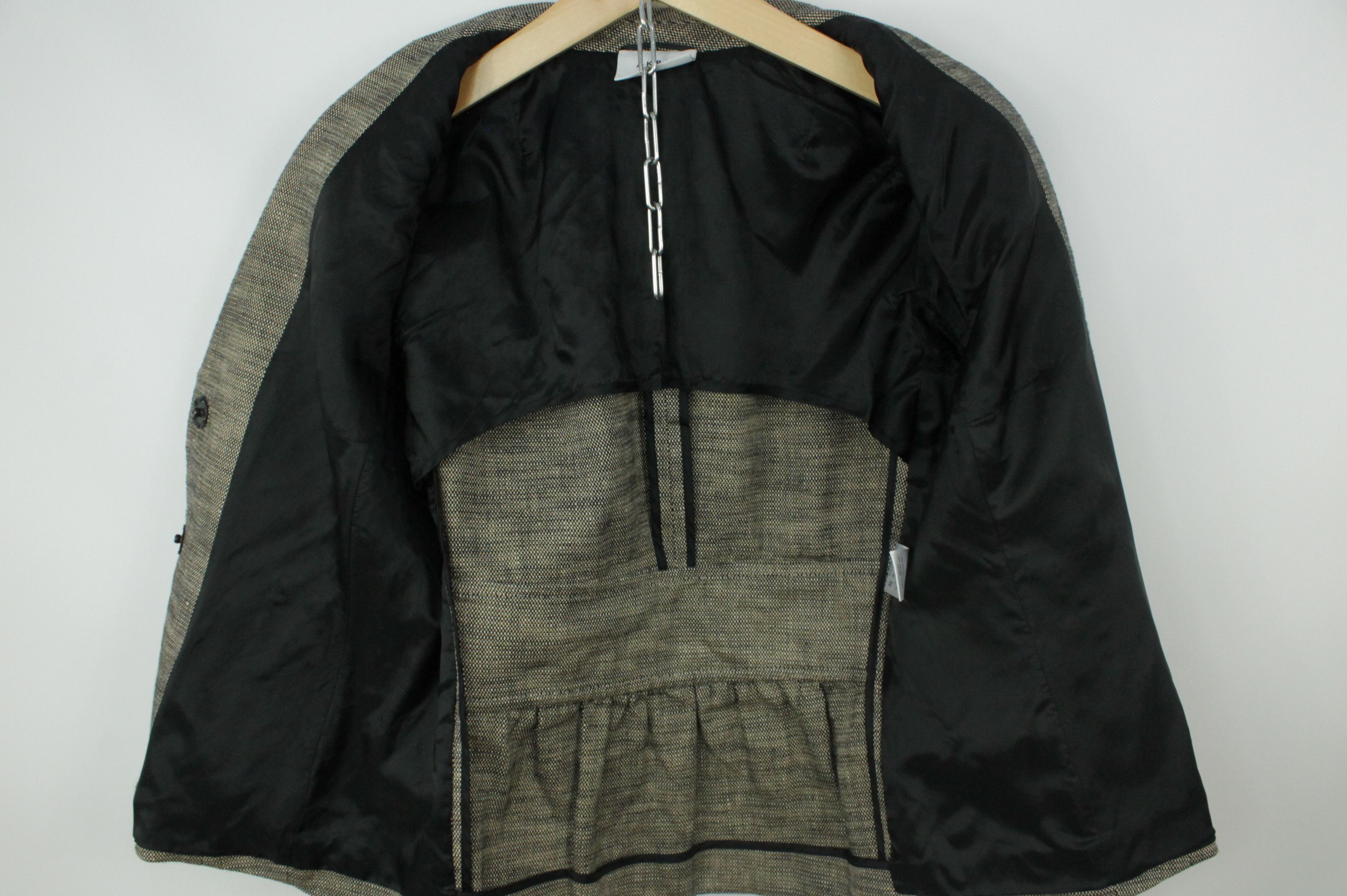 Akris × Designer Akris Punto Gray Melange Cotton Linen Blazer Jacket Size M / US 6-8 / IT 42-44 - 8 Thumbnail