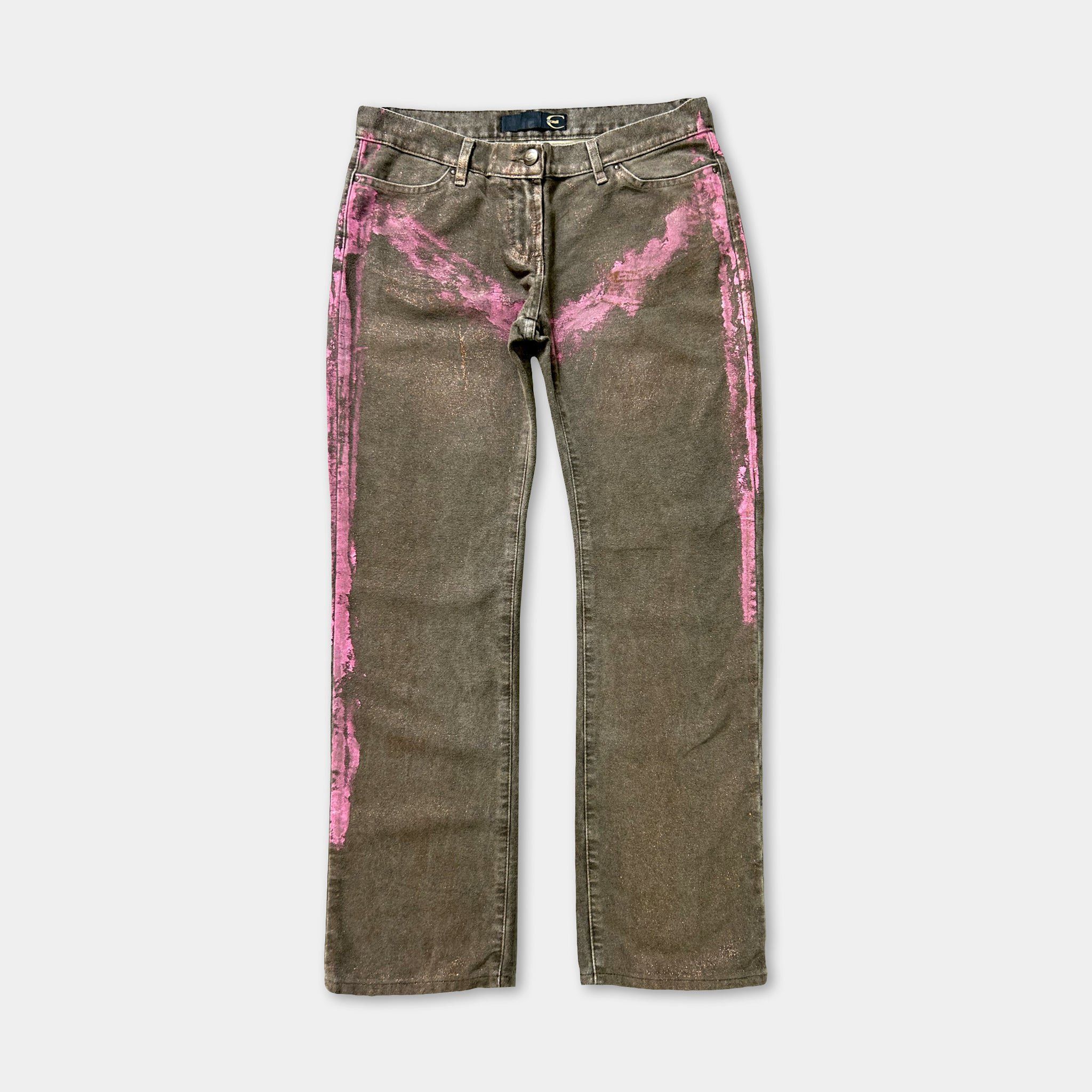 Just Cavalli Just Cavalli 00's Paint Splatter Jeans Size 26" / US 2 / IT 38 - 1 Thumbnail