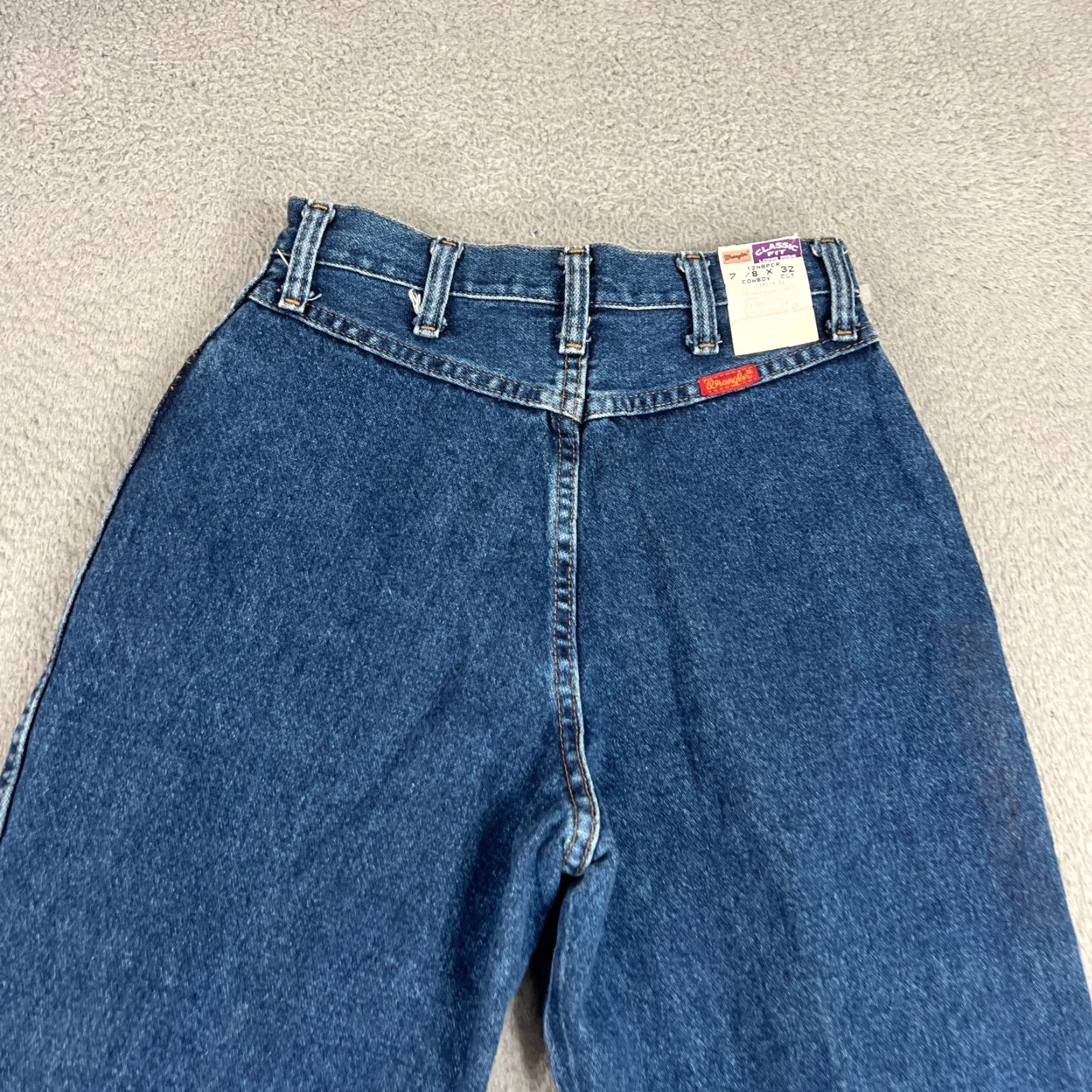 Wrangler VINTAGE Wrangler Jeans Womens 26x32 Regular Medium Blue Cotton Denim Western 80s 90s Riding Jeans, High Rise, Button Zip, Back Smooth, Tapered? Size 30" / US 8 / IT 44 - 3 Thumbnail