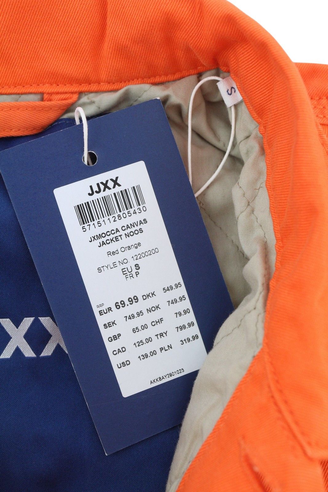 Jack & Jones MOCCA CANVAS S Red Orange Oversized Denim 88044 Size S / US 4 / IT 40 - 8 Thumbnail
