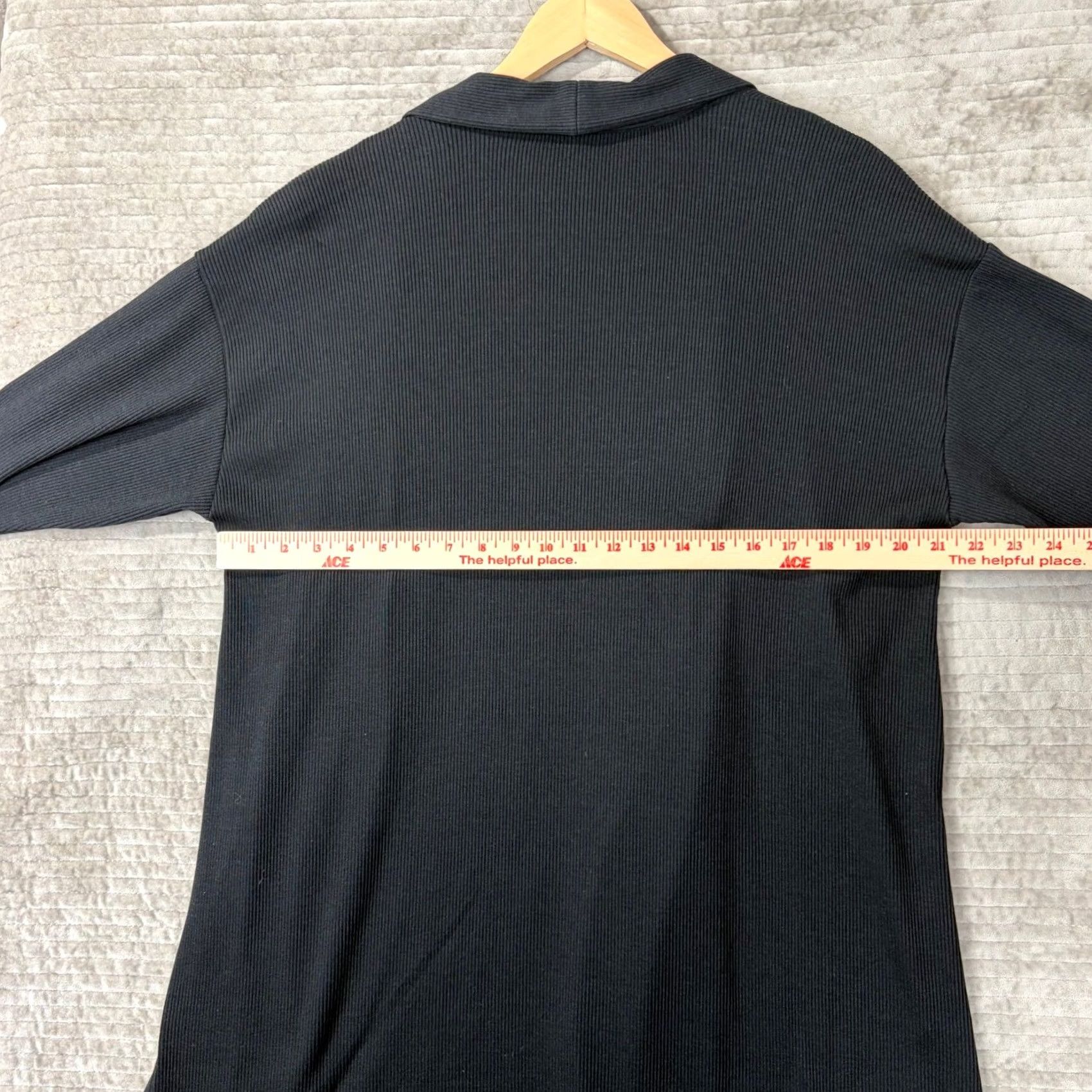 Eileen Fisher Eileen Fisher Womens Black Ribbed Open Front Cardigan Elbow Sleeve S Size S / US 4 / IT 40 - 5 Thumbnail