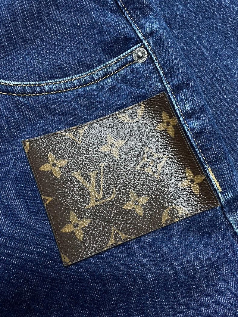 Louis Vuitton Louis Vuitton Blue presbyopic patchwork jeans Size US 38 / EU 54 - 2 Thumbnail