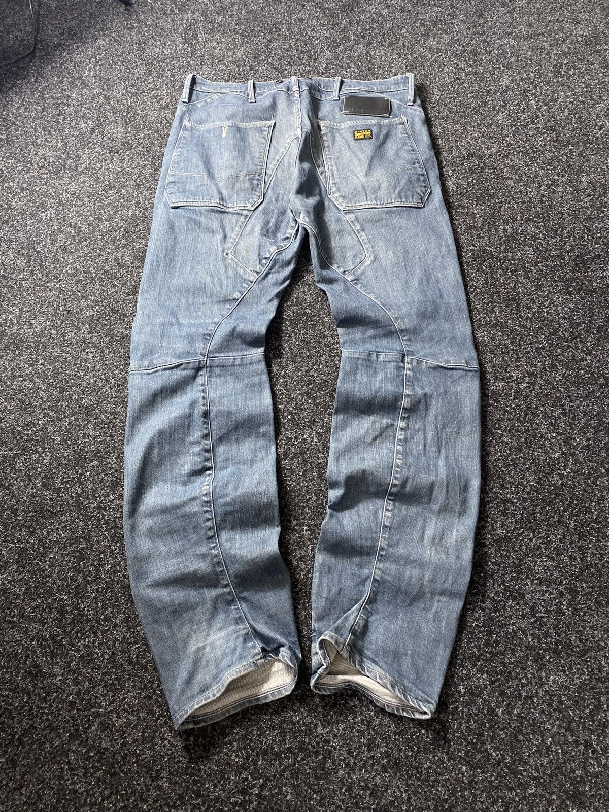G-Star × Vintage G Star Vntg Punk Gothic Blue Straight Jeans Avant Garde Size US 34 / EU 50 - 3 Thumbnail