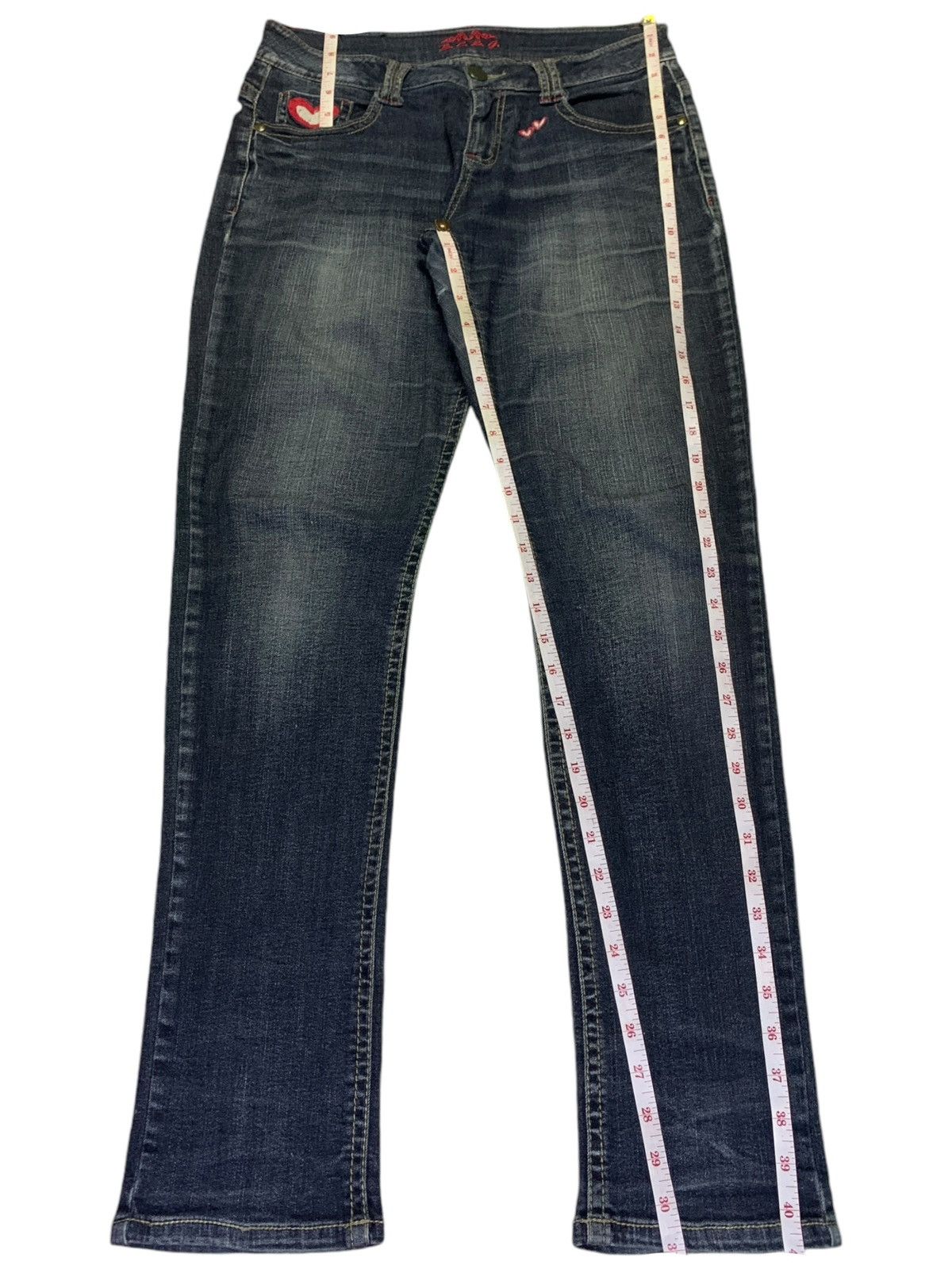 Japanese Brand Vintage Japanese Brand Faded Wash Embellished Jeans Size 31" - 15 Thumbnail