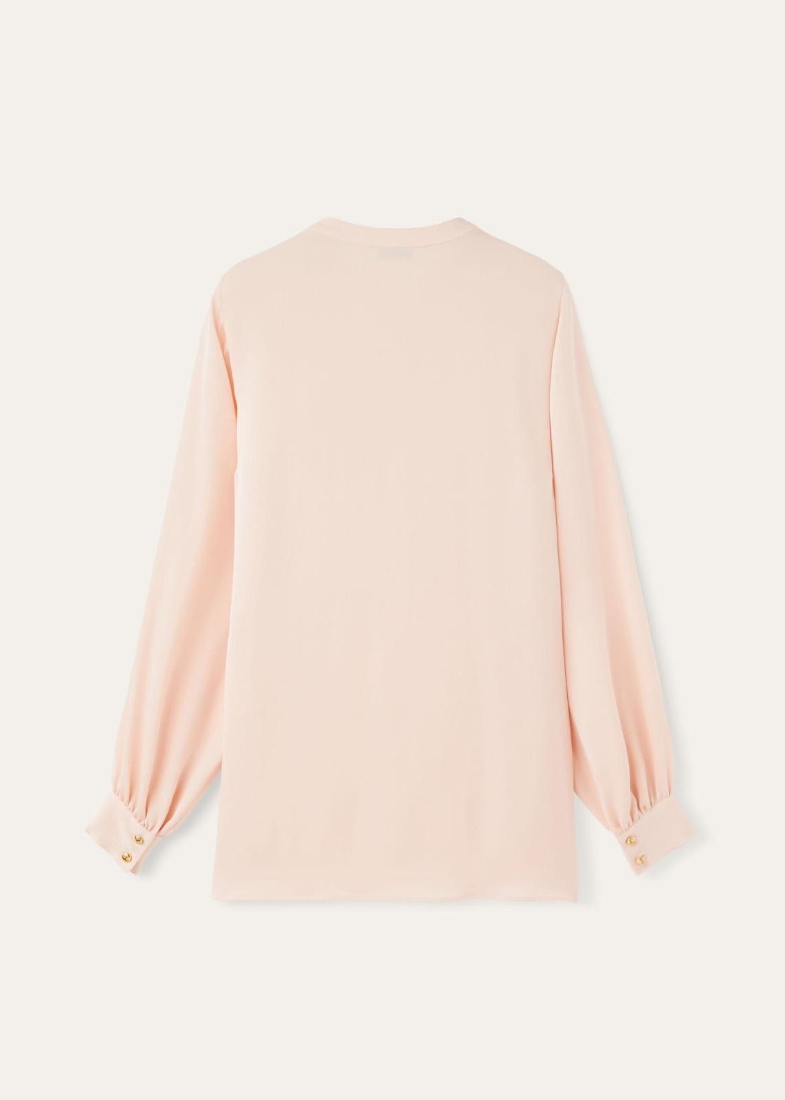 Loro Piana o1srvl11e0125 FAN8312 Jaina Silk Shirt in Light Pink Size S / US 4 / IT 40 - 2 Thumbnail