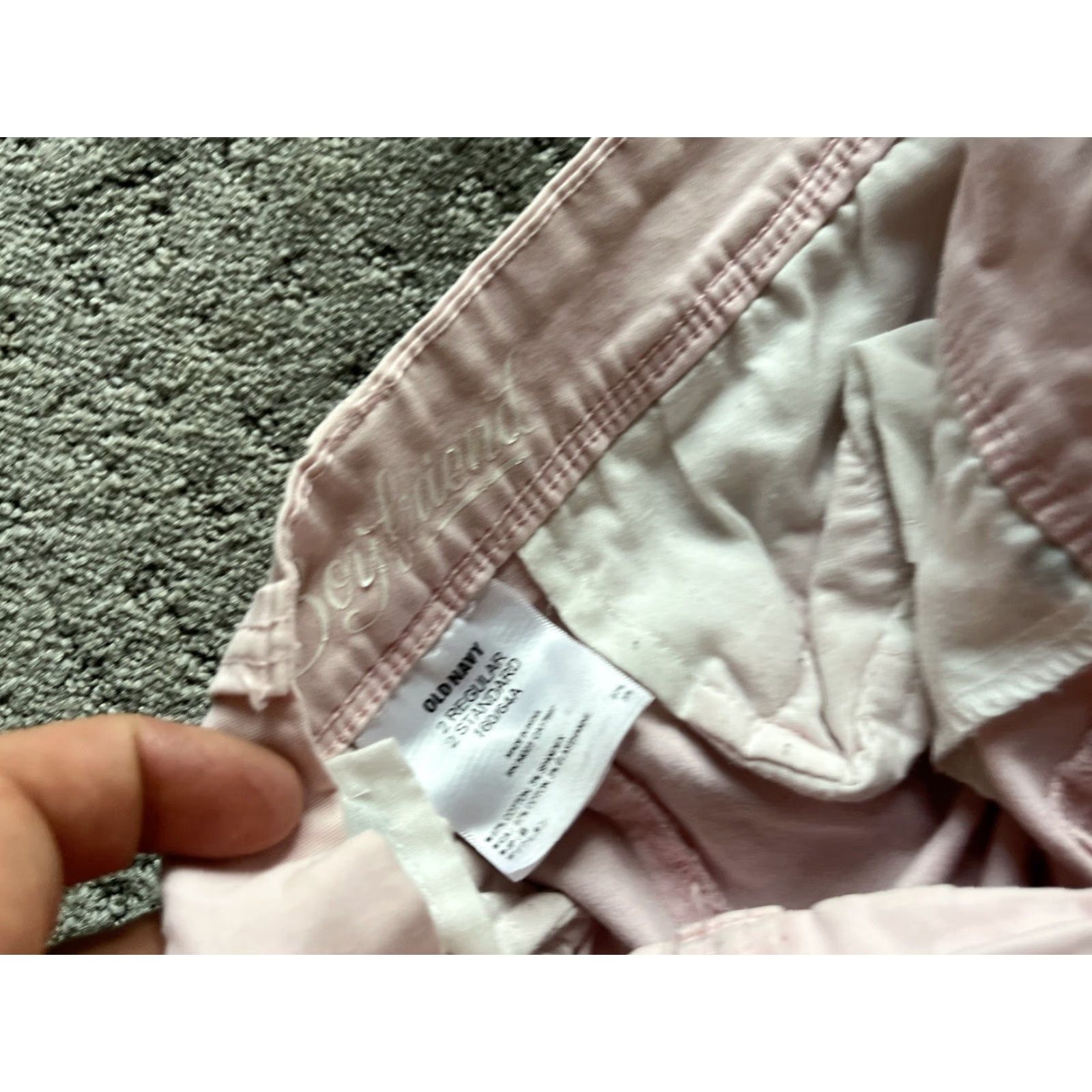 Old Navy VINTAGE Old Navy Women's Pants Chino Mid Rise Straight Leg Khaki Pink Stretch Size 2 Size 26" / US 2 / IT 38 - 6 Thumbnail