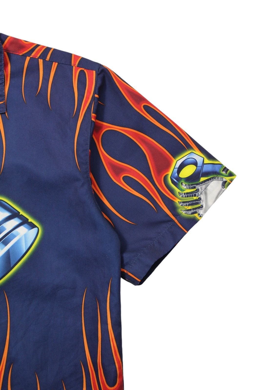 Vintage 2000S NO BOUNDARIES FLAME SHIRT Size US L / EU 52-54 / 3 - 4 Thumbnail