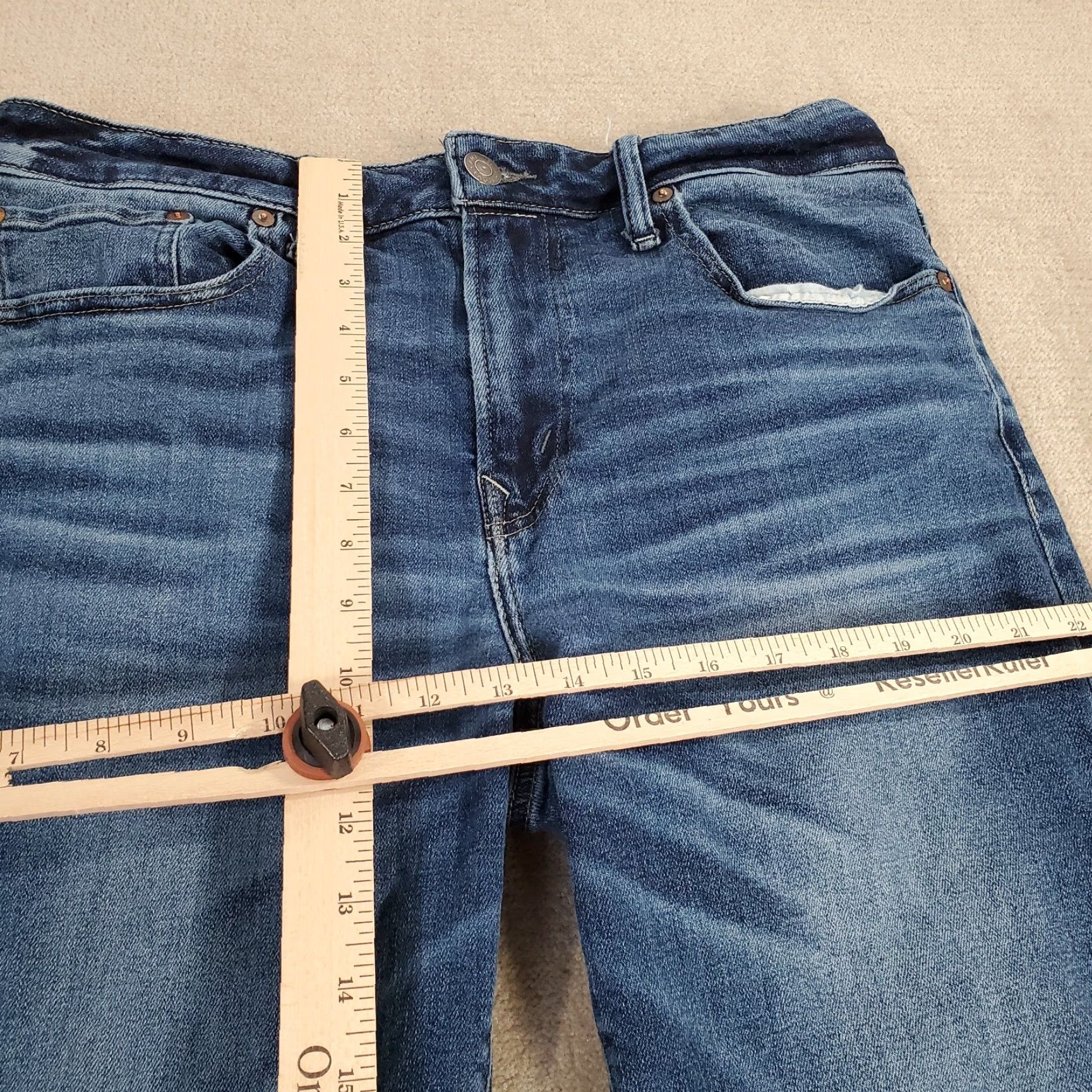 American Eagle Outfitters American Eagle Outfitters Jeans Mens 32x30 Blue Relaxed Straight Leg Logo Denim Cotton 30 Inseam Regular Fits Men Size US 32 / EU 48 - 4 Thumbnail