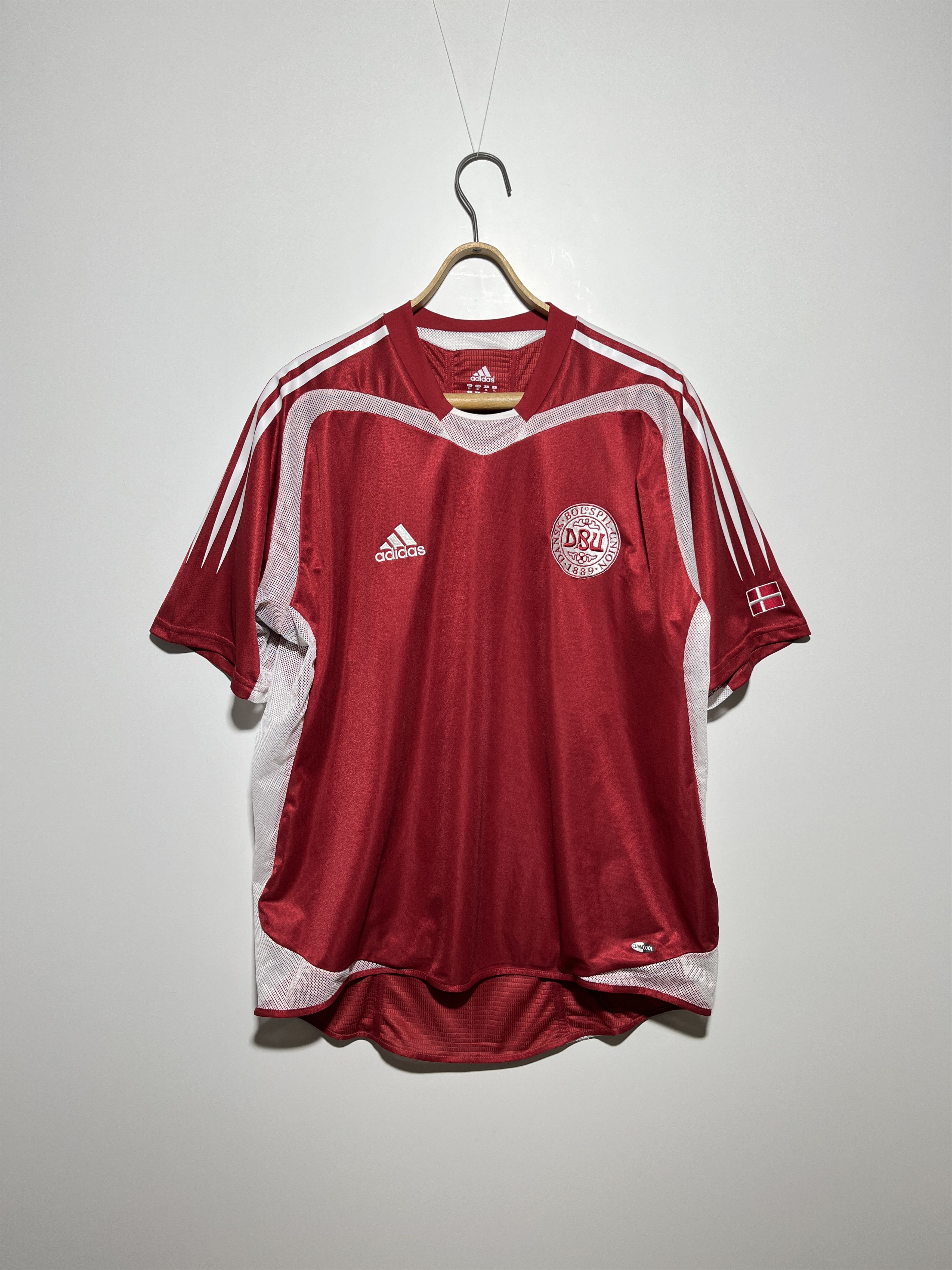 Adidas × Vintage Adidas Denmark National Team 2004-05 Home Match Issue Jersey Size US XL / EU 56 / 4 - 1 Thumbnail