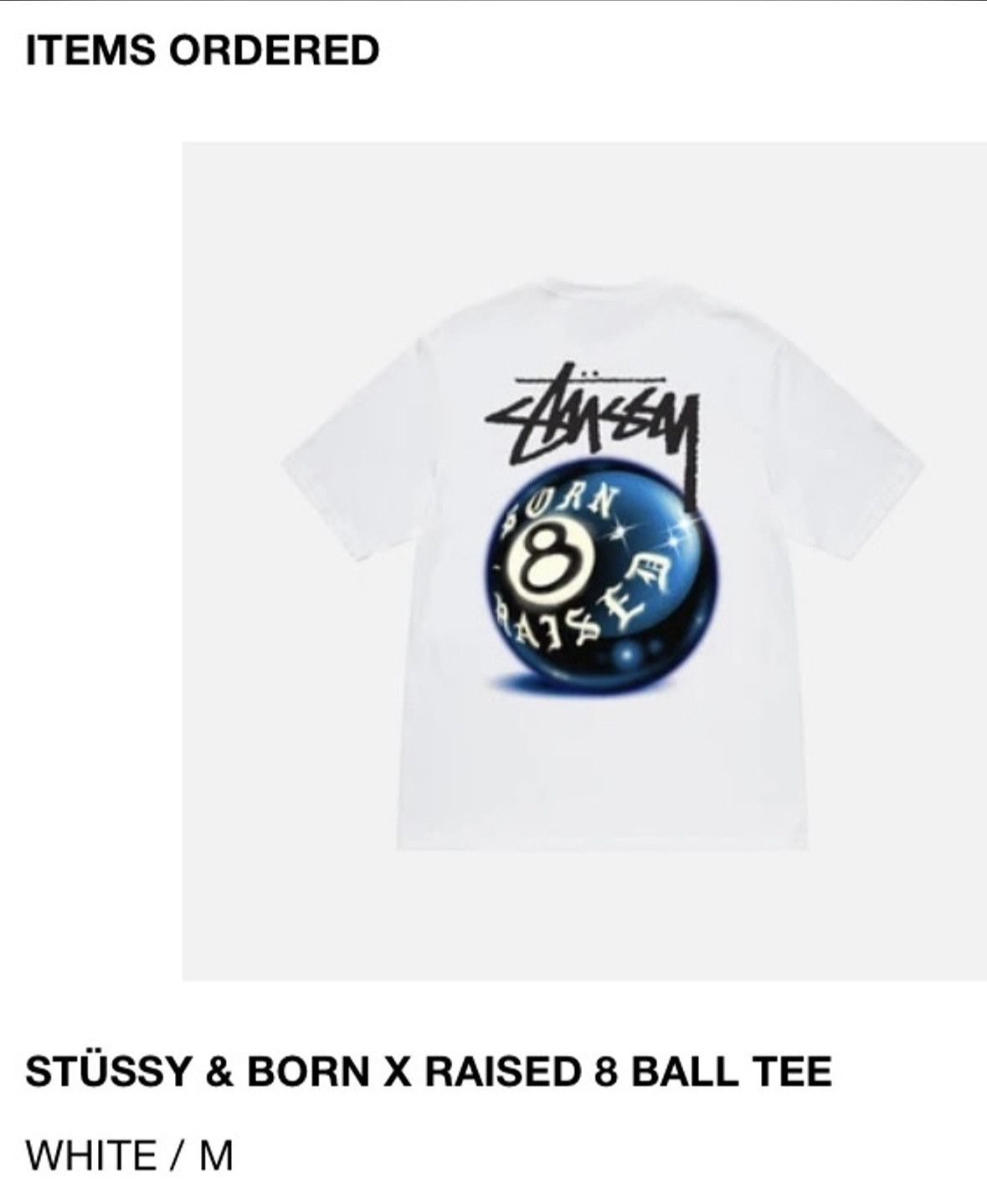 Born X Raised × Stussy Stussy x Born and Raises 8 Ball Tee | Grailed