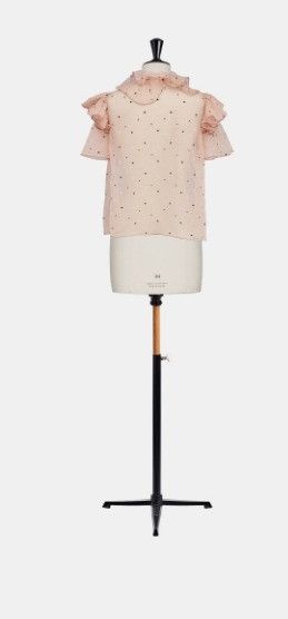 Dior o1w1db10924 Dots Organza Top in Pink Size M / US 6-8 / IT 42-44 - 2 Thumbnail