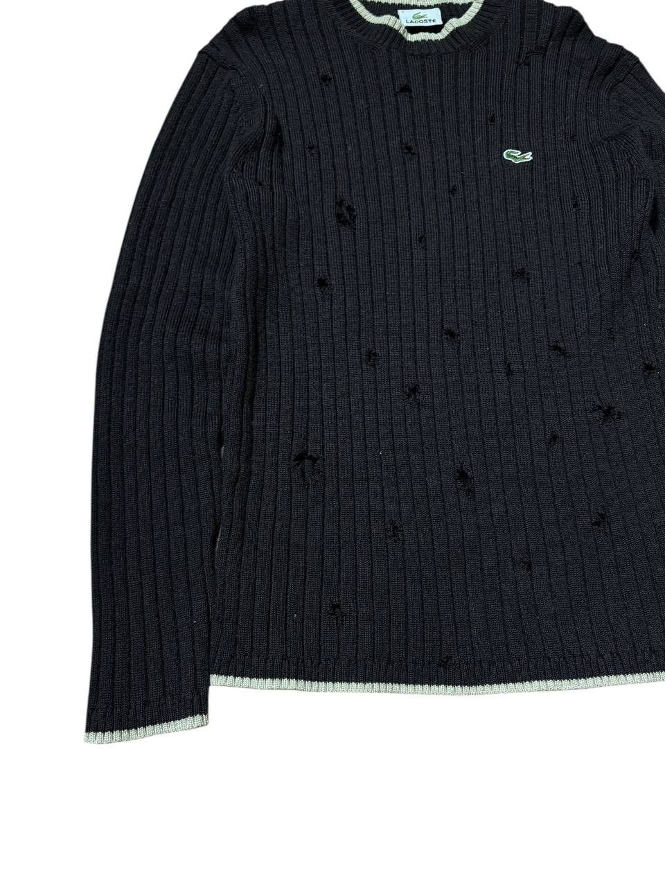 Lacoste 1 of 1 Custom Lacoste Worn Wool Knit Distressed Sweater Size US M / EU 48-50 / 2 - 2 Thumbnail