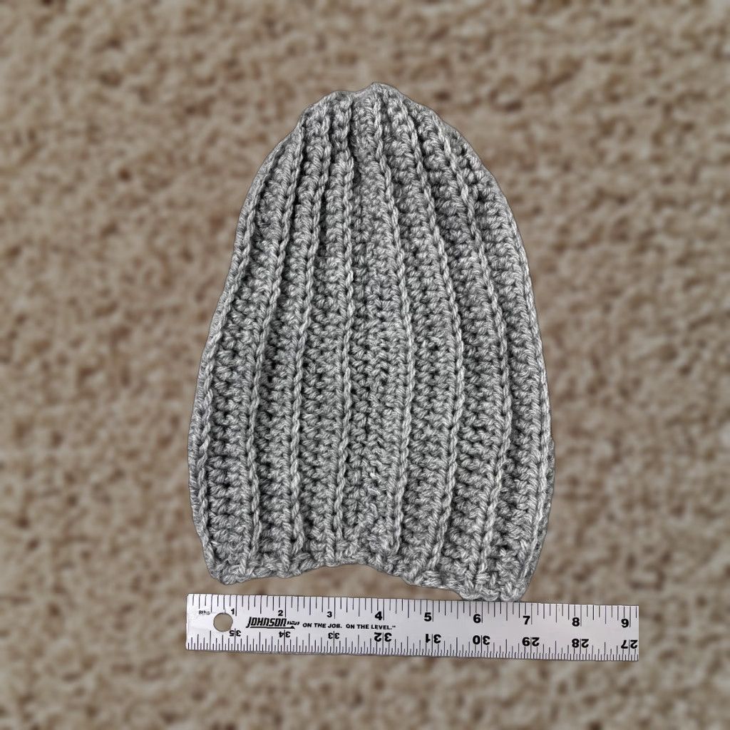 Vintage Gray Knit Beanie Toque Adult One Size Acrylic Winter Ski Hat Unisex Size ONE SIZE - 1 Thumbnail