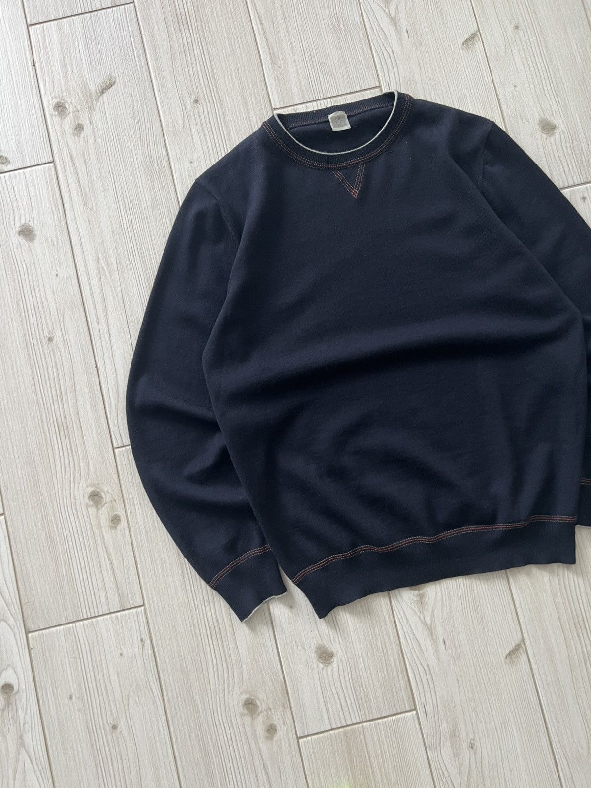 Eleventy Eleventy Premium Navy Crewneck - Minimal Aesthetic Sweater Size US M / EU 48-50 / 2 - 5 Thumbnail