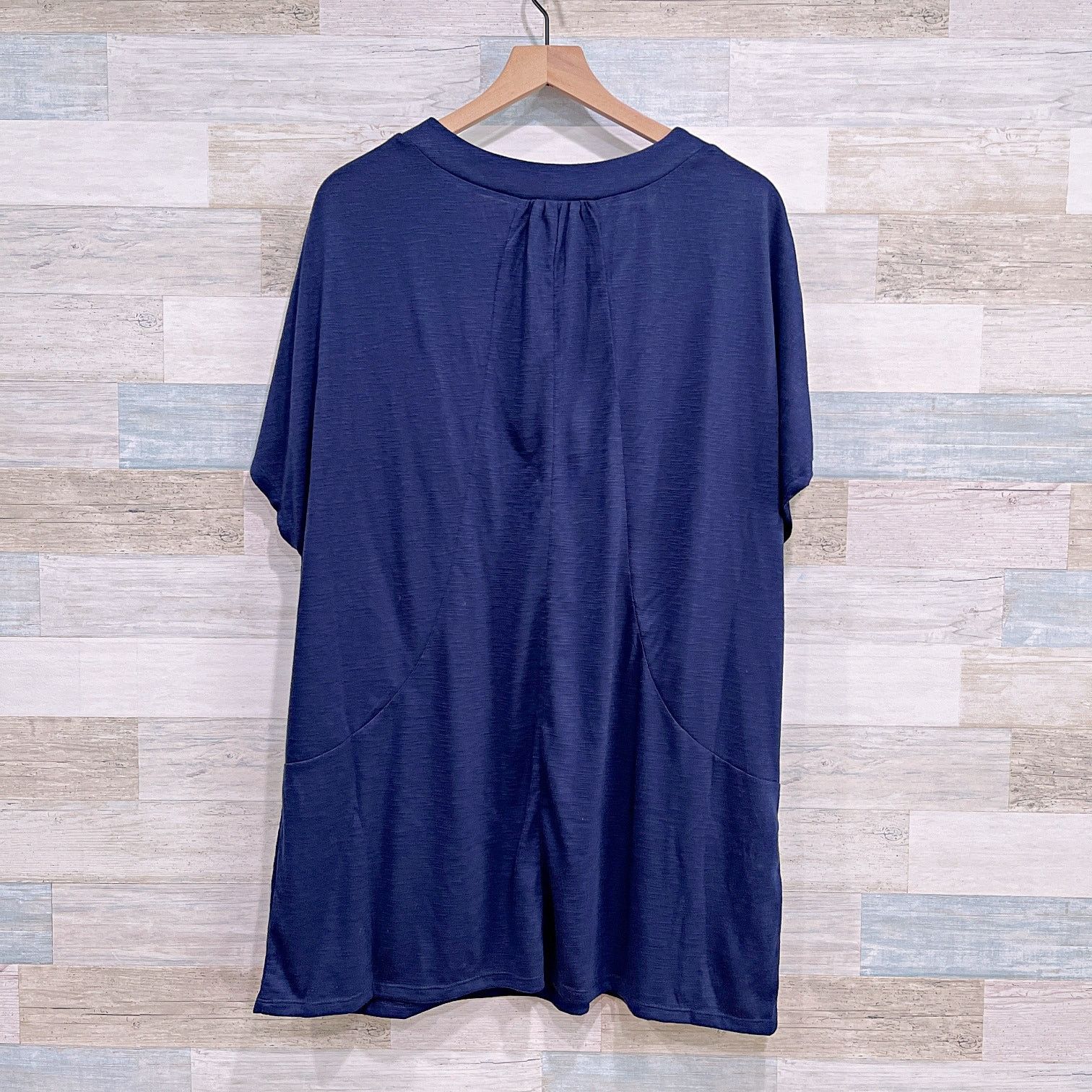 Other Avenue V Neck Tunic Top Navy Blue Womens Plus Size 20 Size 3XL / US 20-22 - 3 Thumbnail