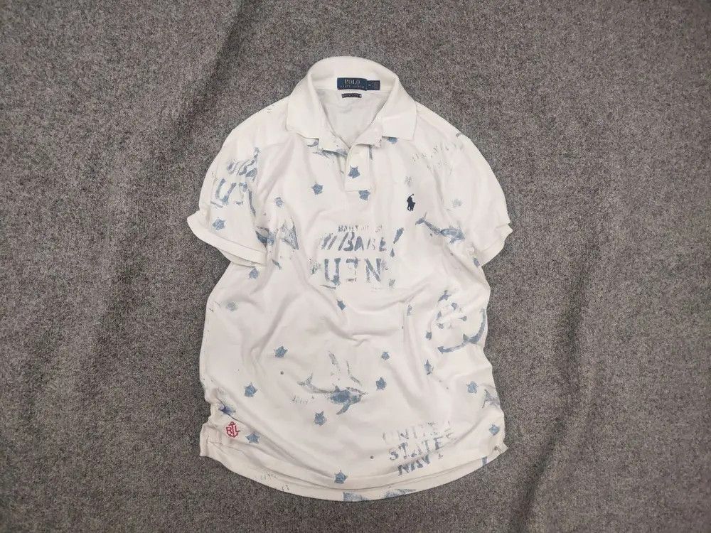 Polo Ralph Lauren Vintage Polo Ralph Lauren Ltd US Navy Anchor Polo T shirt Size US M / EU 48-50 / 2 - 1 Thumbnail