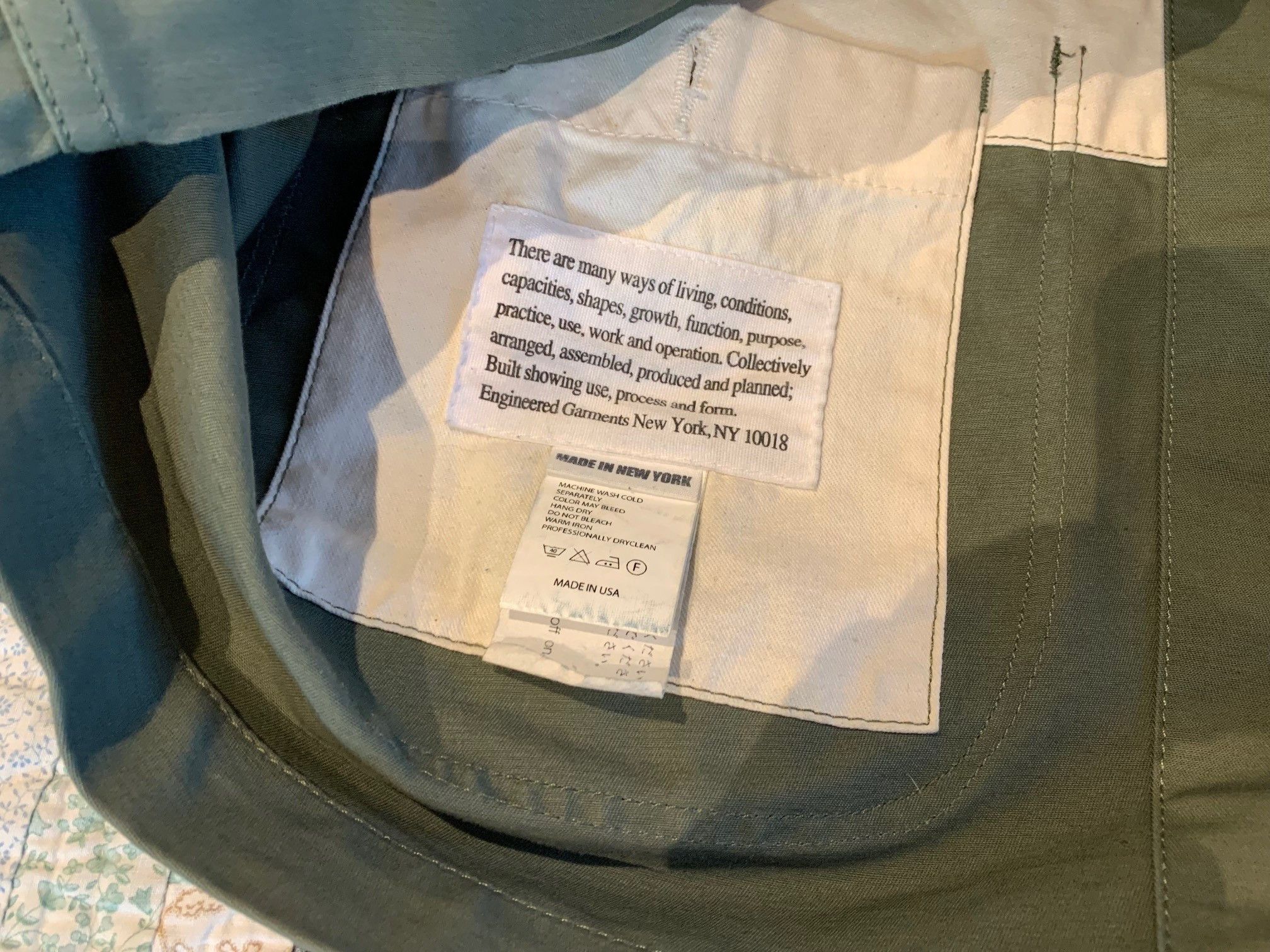 Engineered Garments EG Bedford Olive Sports Coat Size 40R - 7 Thumbnail