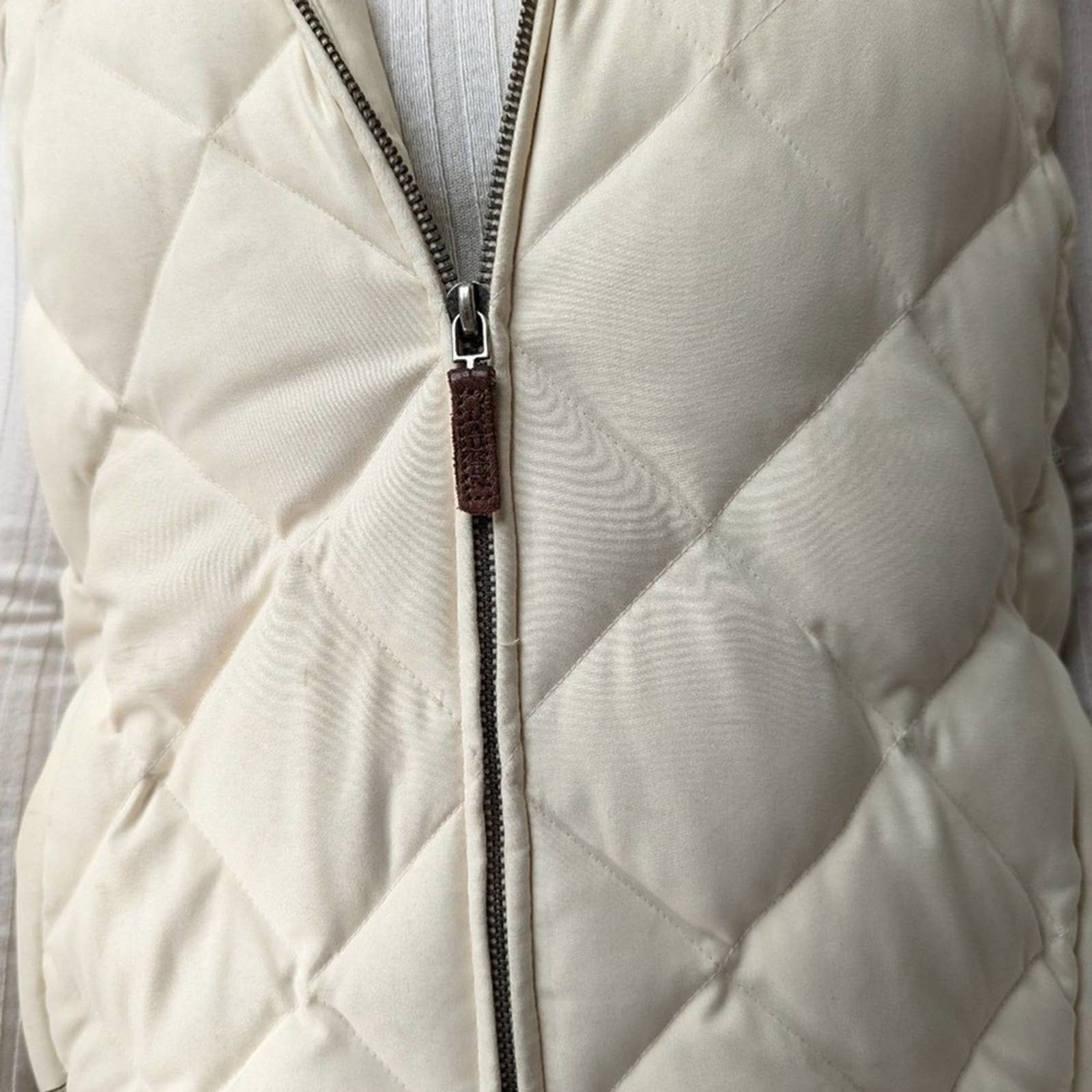 Lauren Ralph Lauren Lauren Ralph Lauren Creamy Quilted Hooded Puffer Vest Size S / US 4 / IT 40 - 6 Thumbnail