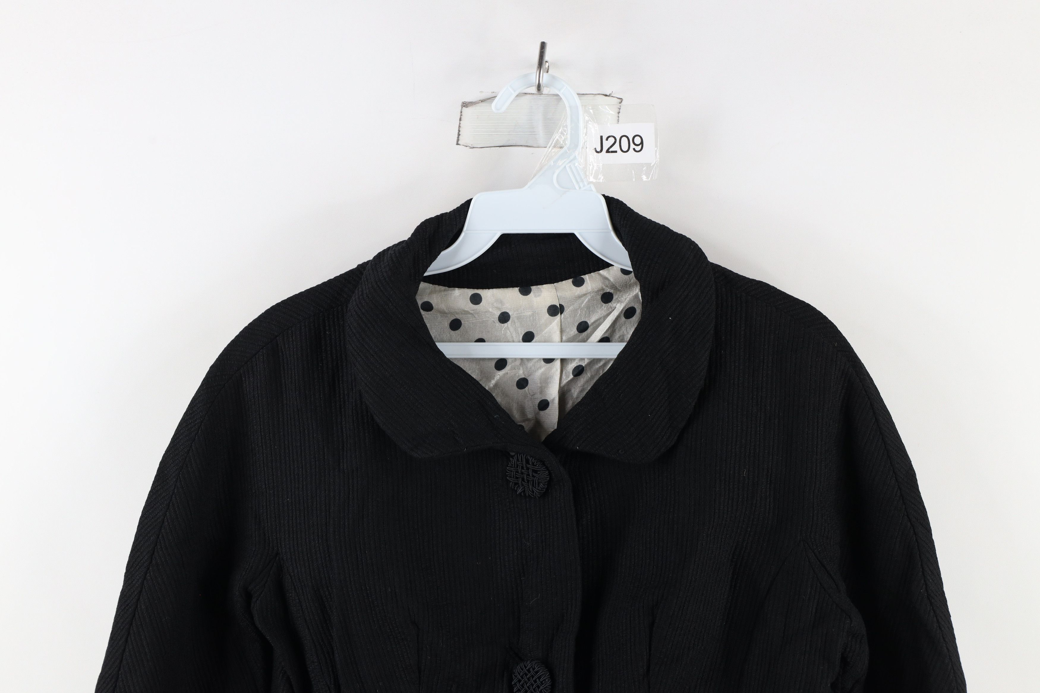 Vintage Vintage 60s 70s Streetwear Big Button Blazer Jacket Black Size S / US 4 / IT 40 - 2 Thumbnail