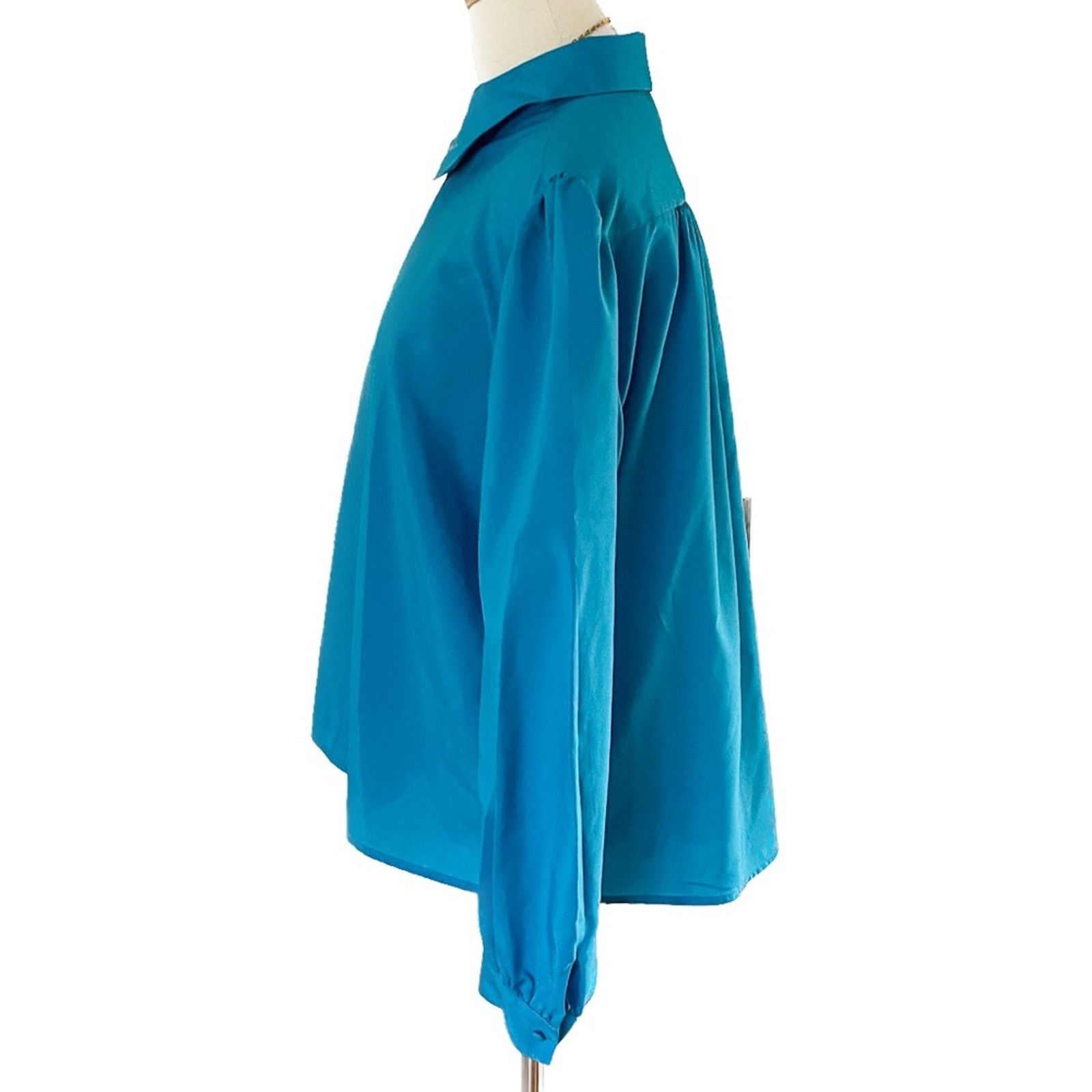Vintage Vintage vibrant aqua blue puff shoulder button down 16/XL Size XL / US 12-14 / IT 48-50 - 4 Thumbnail
