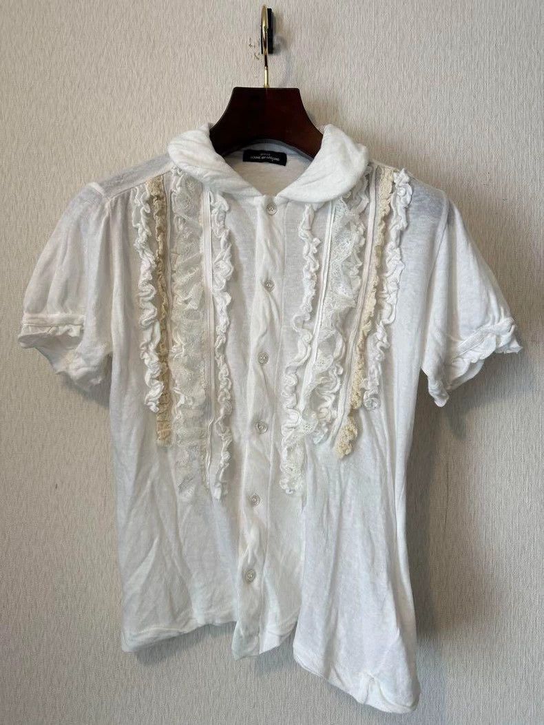 Comme des Garcons Comme Des Garcons Ruffled Round Neck Short Sleeve Top Size S / US 4 / IT 40 - 1 Thumbnail