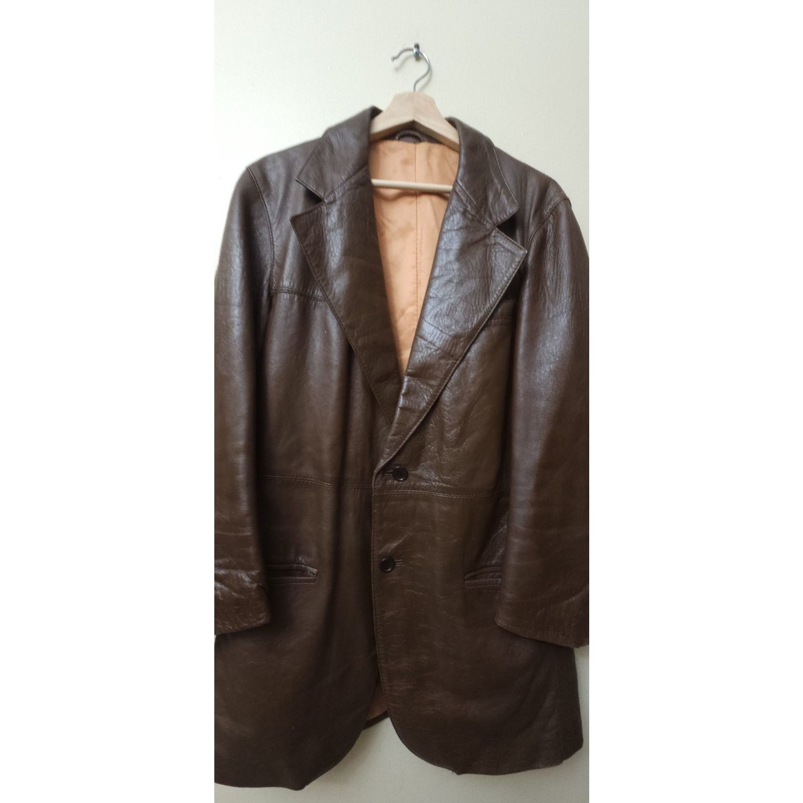 Other Siegfried Barcelona Spain VTG Leather Plazer Coffee 42 Size US XS / EU 42 / 0 - 5 Thumbnail