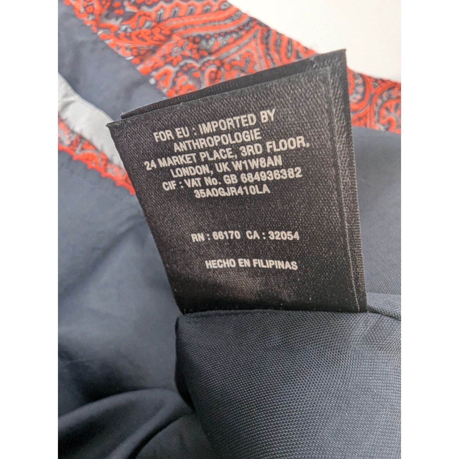 Anthropologie Moulinette Soeurs Karachi A-Line Jacquard Skirt Above Knee Size M Womens Orange Navy Size 32" / US 10 / IT 46 - 6 Thumbnail