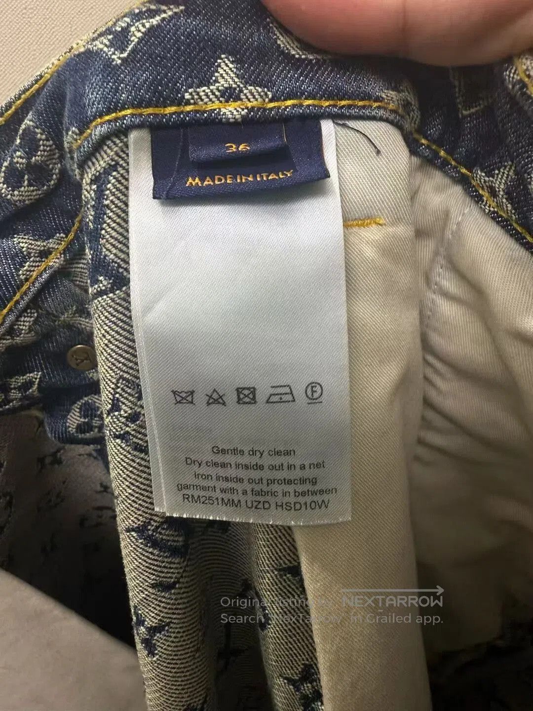 Louis Vuitton louis vuitton blue logo denim pants. Size US 36 / EU 52 - 3 Thumbnail