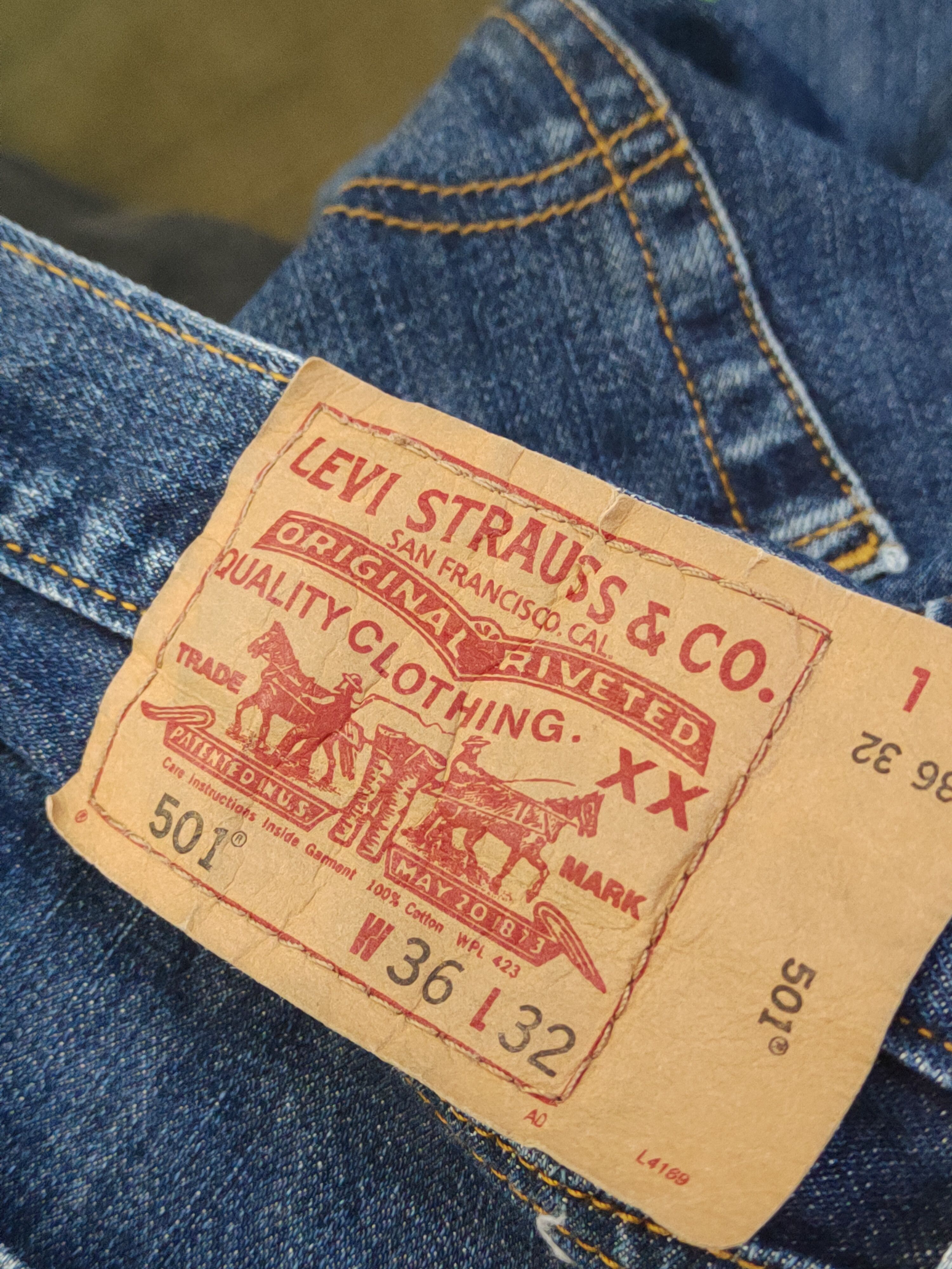 Levi's 501 Levi's Blue Distressed Ripped Jeans #W2266 Size US 36 / EU 52 - 20 Thumbnail