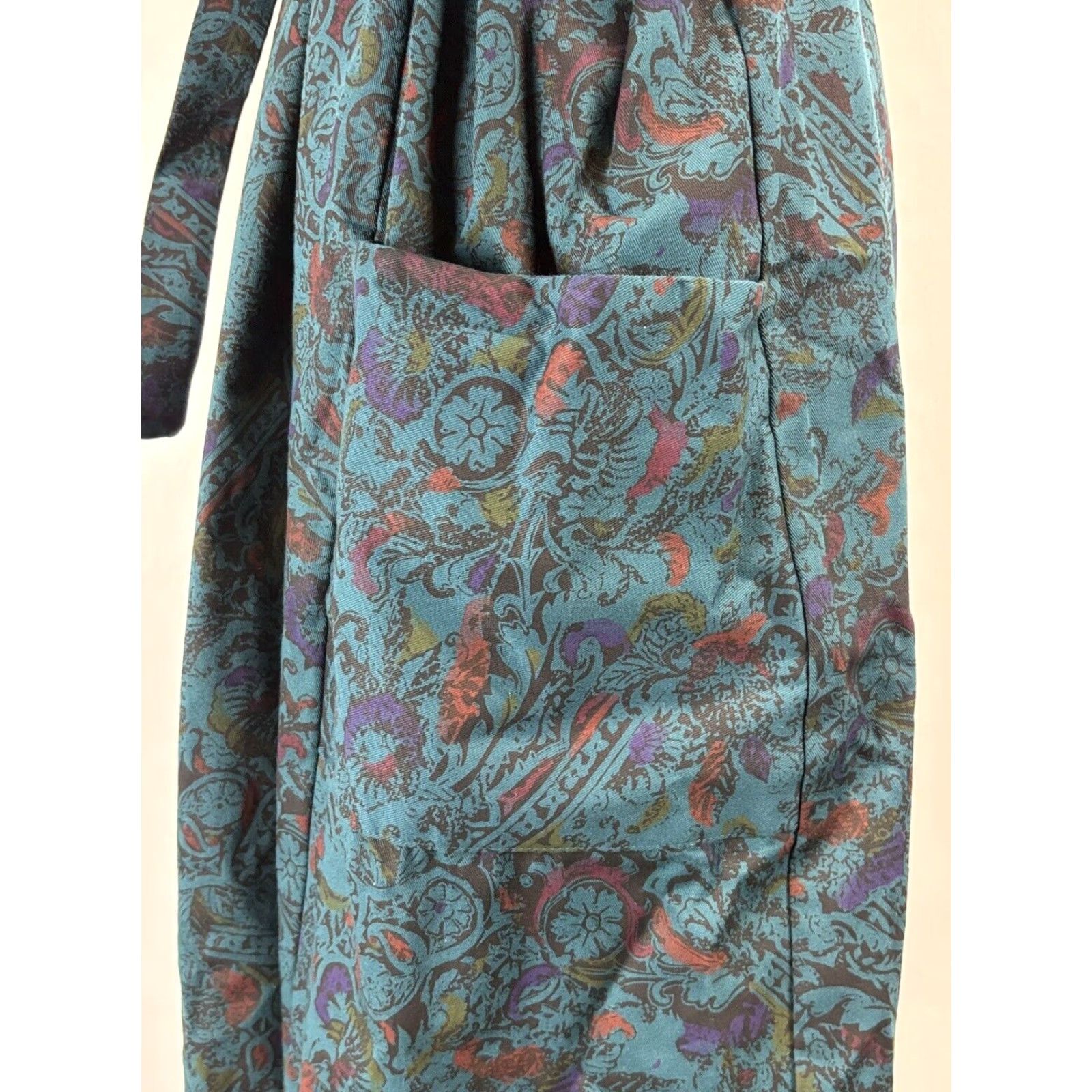 J. Jill Vtg J. Jill Canvas Dress Large Tie Belt Midi Shift Made In USA Cottage Core Size L / US 10 / IT 46 - 7 Thumbnail