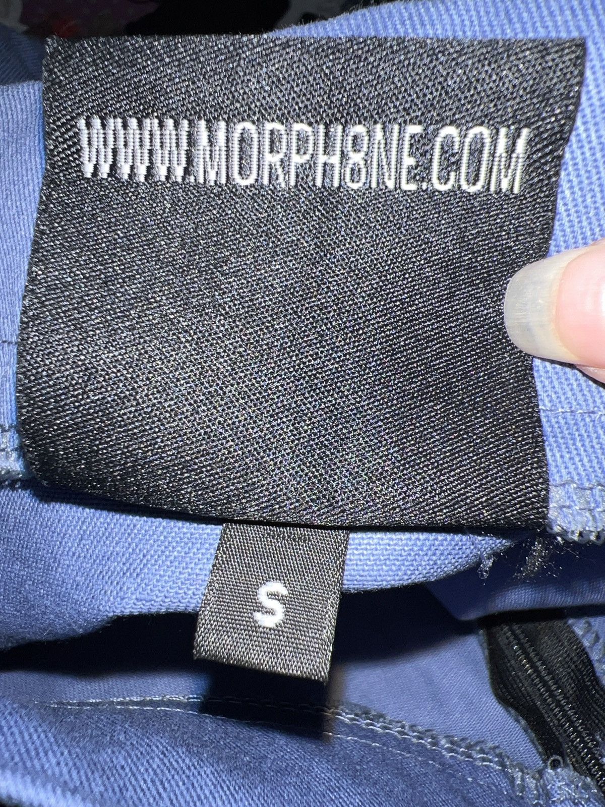 Japanese Brand Rare Morph8ne blue hearts mini skirt 💙🖤 Size 26" / US 2 / IT 38 - 5 Thumbnail
