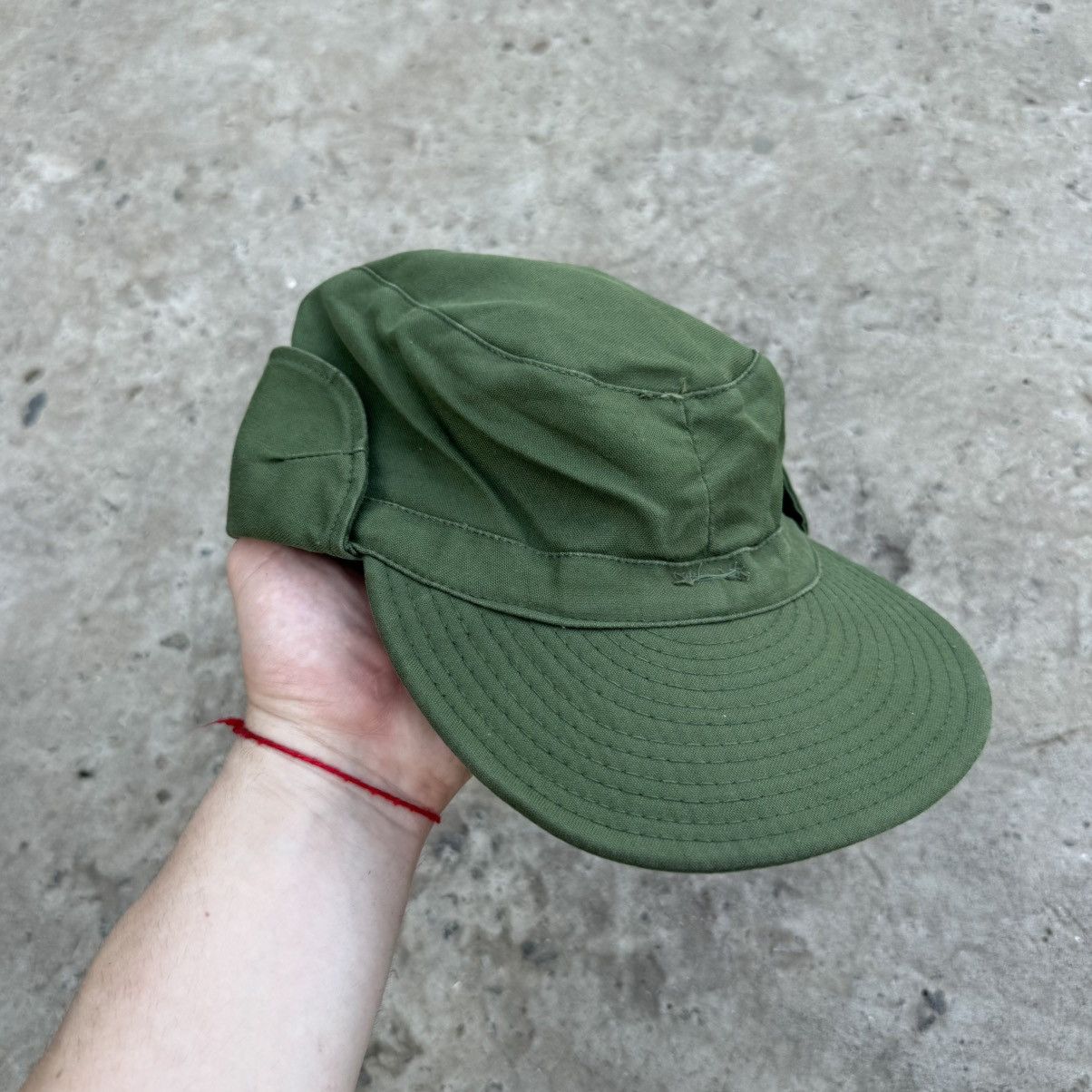 Designer Vintage Swedish Army Ear Flap Ear warmer Military Cap Hat 56 Size ONE SIZE - 1 Thumbnail