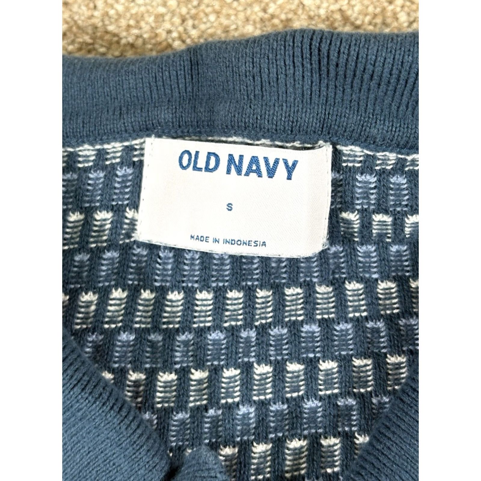 Old Navy Old Navy Casual Button Down Short Sleeve Shirt Blue Thick Cotton Men’s Small Shirt Size US S / EU 44-46 / 1 - 2 Thumbnail