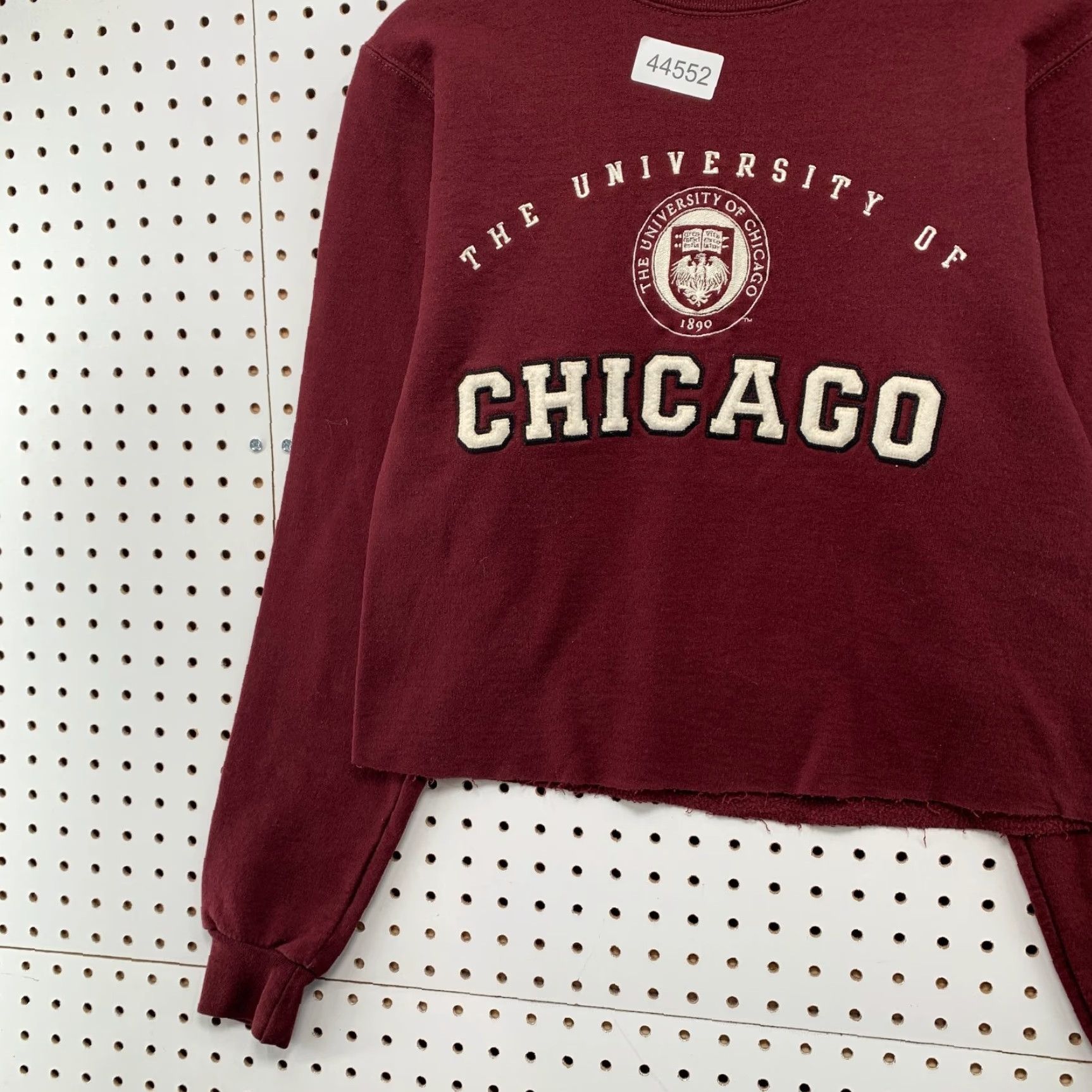 Champion Champion University Chicago Sweatshirt Womens XS Cropped Crewneck Fleece Maroon Red Size XS / US 0-2 / IT 36-38 - 3 Thumbnail
