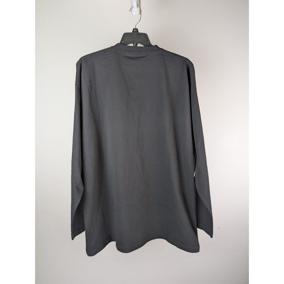 Balenciaga o1rshd1 Paris Vintage Jersey L/S T-Shirt in Black Size US L / EU 52-54 / 3 - 10 Thumbnail