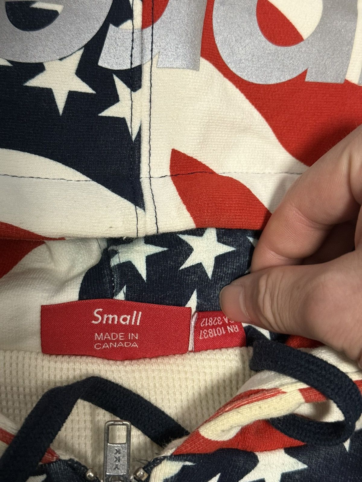 Supreme Supreme Usa flag American zip up hooded hoodie sweatshirt Size US S / EU 44-46 / 1 - 3 Thumbnail