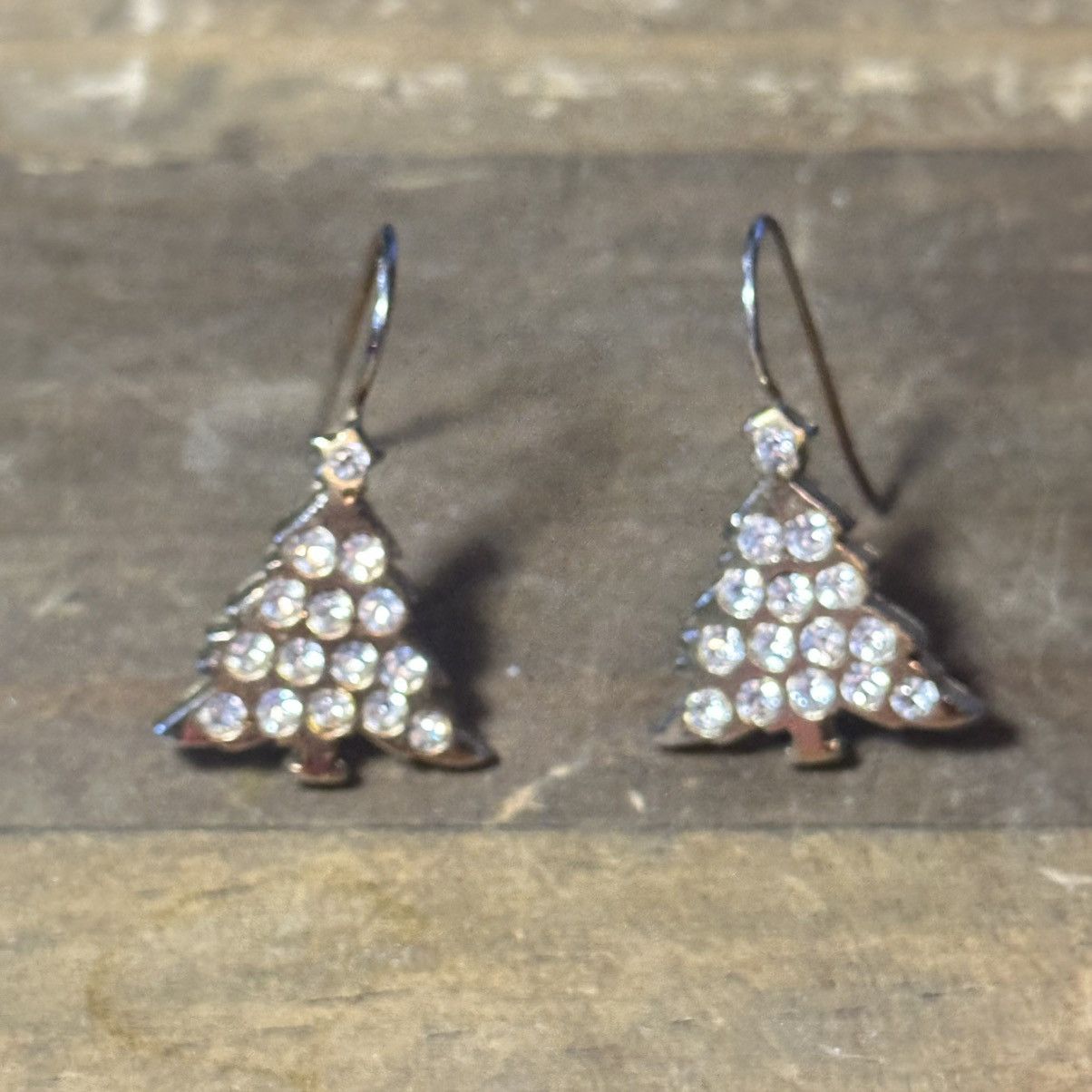 Other Gold tone rhinestone Christmas tree dangle earrings Size ONE SIZE - 4 Thumbnail