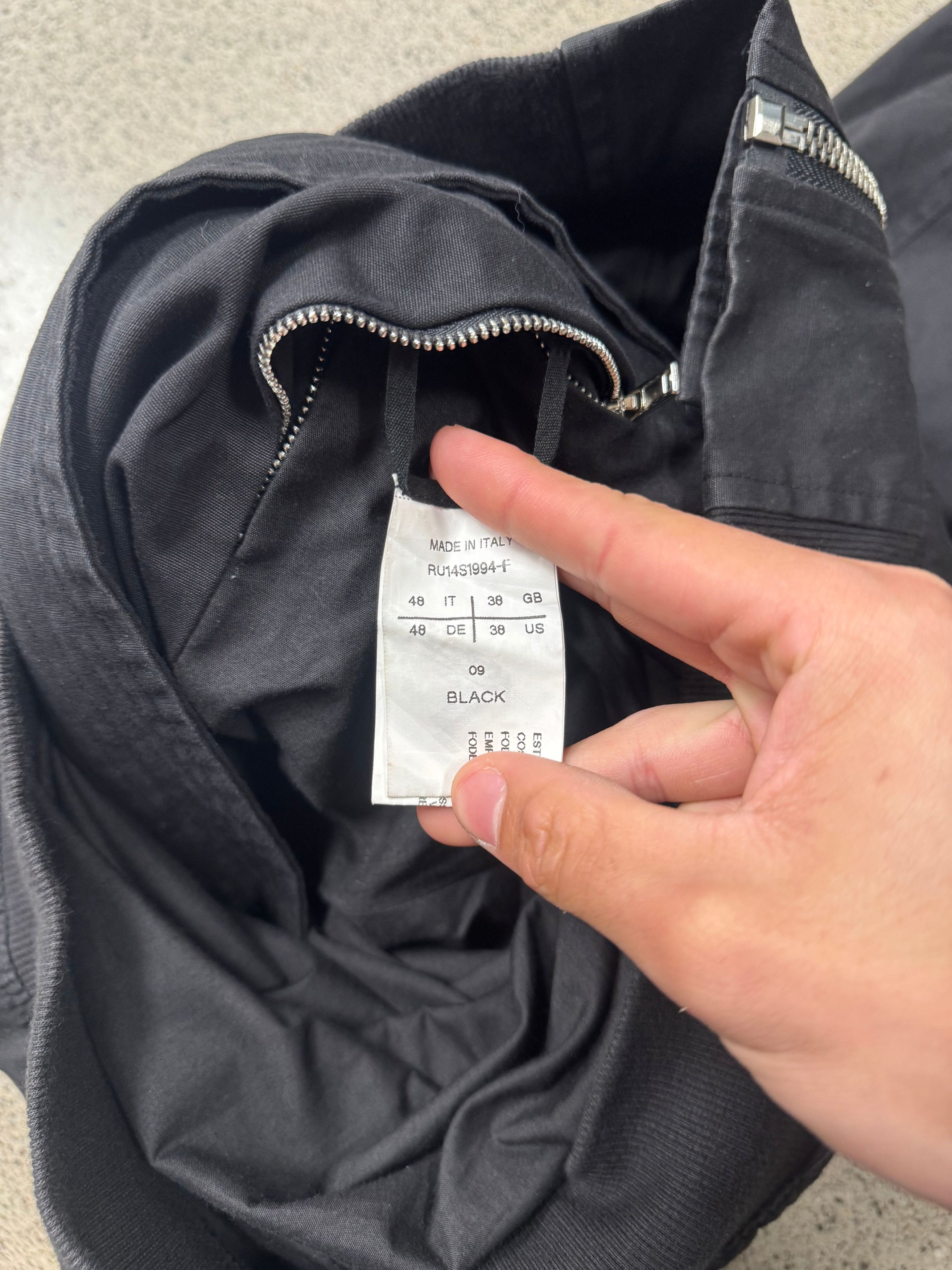 Rick Owens SS2014 Rick Owens Black Cotton MA-1 Bomber Jacket Size US M / EU 48-50 / 2 - 5 Thumbnail