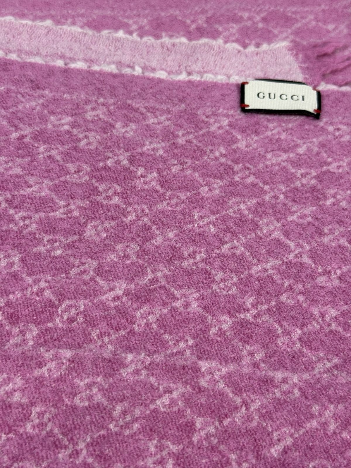 Gucci Gucci Wool Monogram Scarf Pink Color Size ONE SIZE - 11 Thumbnail